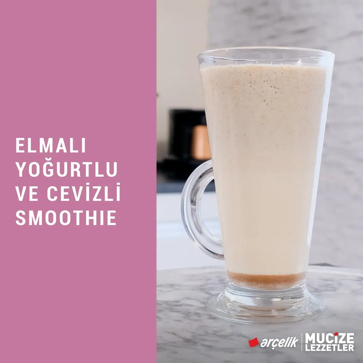 Elmalı Yoğurtlu Ve Cevizli Smoothie Tarifi