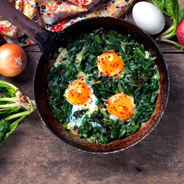 Ispanaklı Yumurta Tarifi