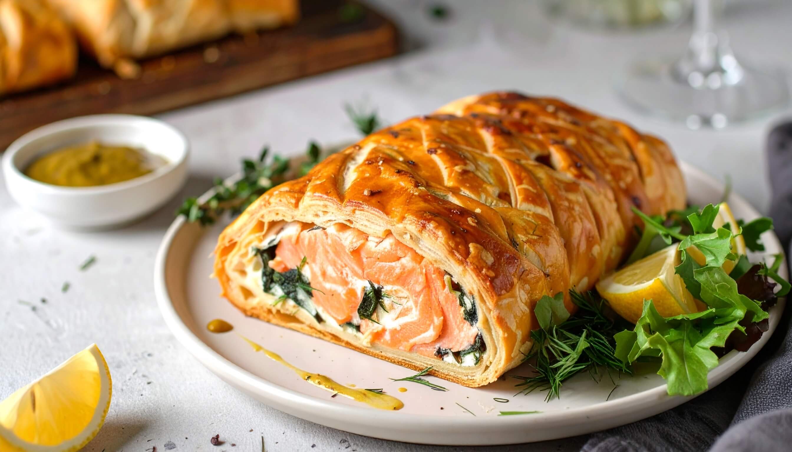 Hamur Kaplı Fırında Somon