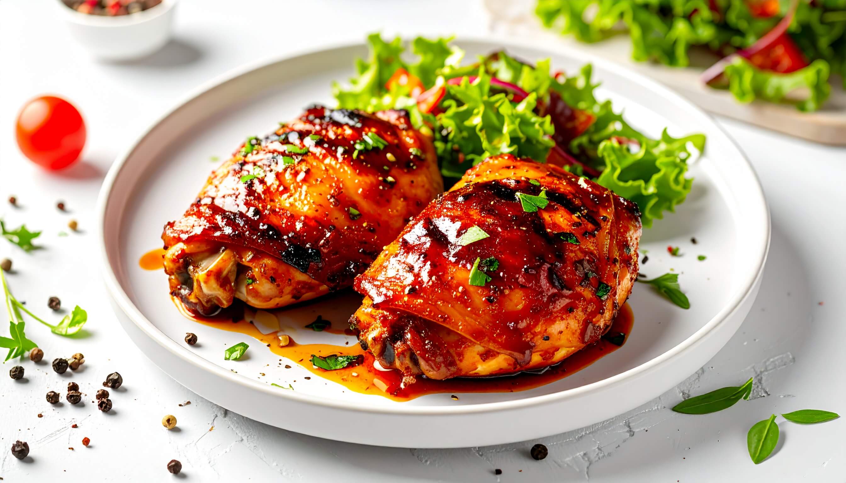 Fırında Barbekü Soslu Tavuk Butları