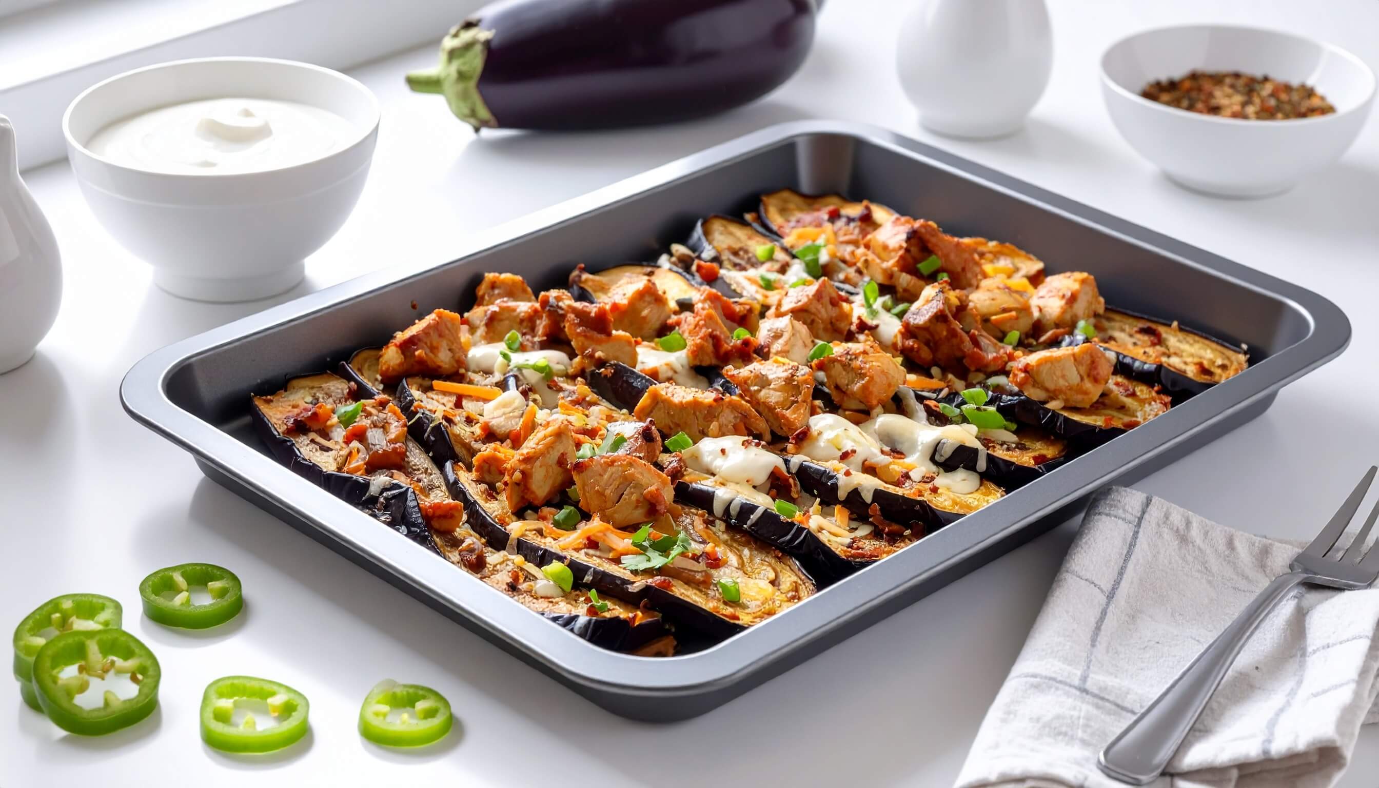 Fırında Tavuklu Yalancı İslim Kebabı