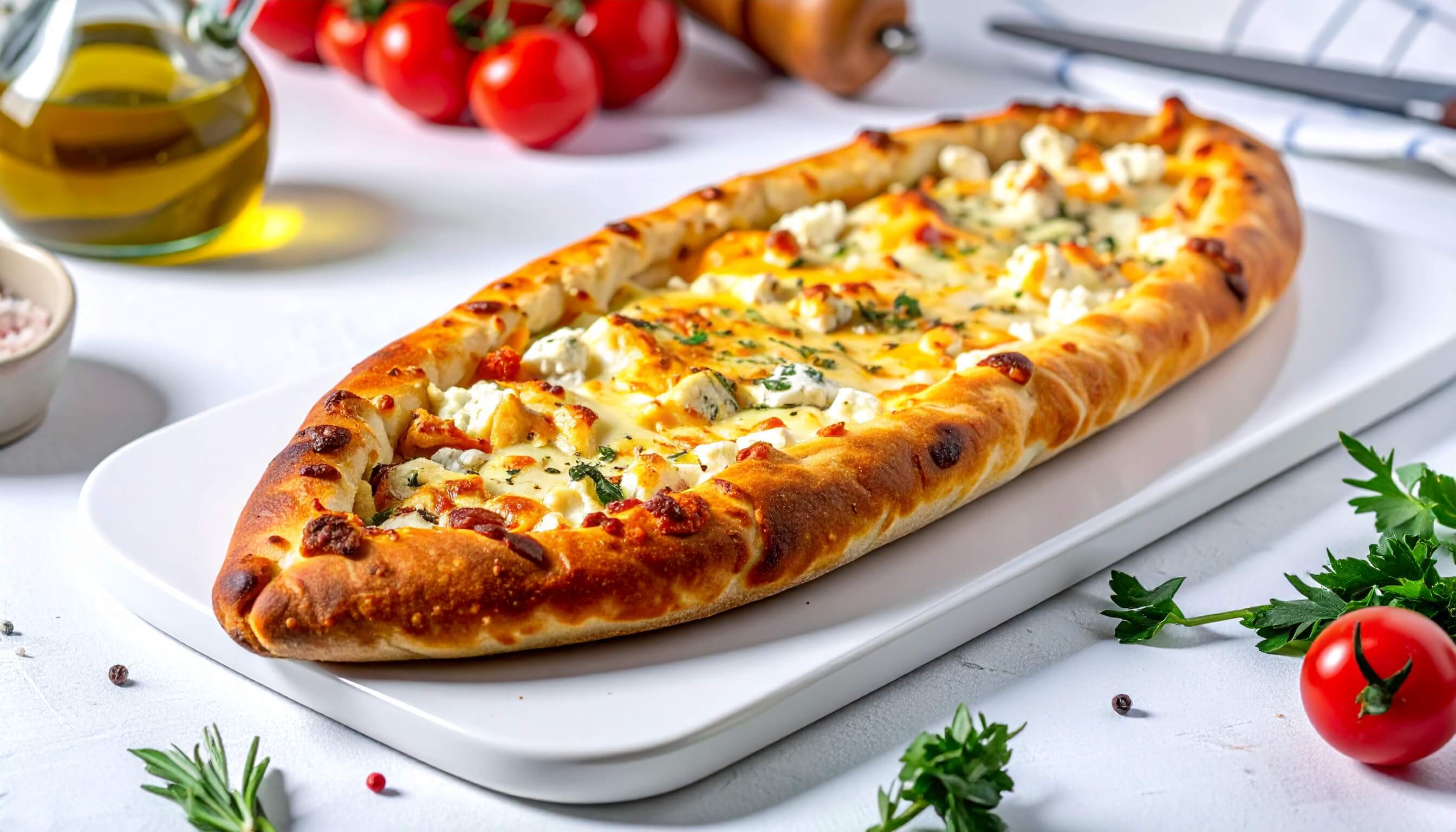 Fırında Peynirli Pide