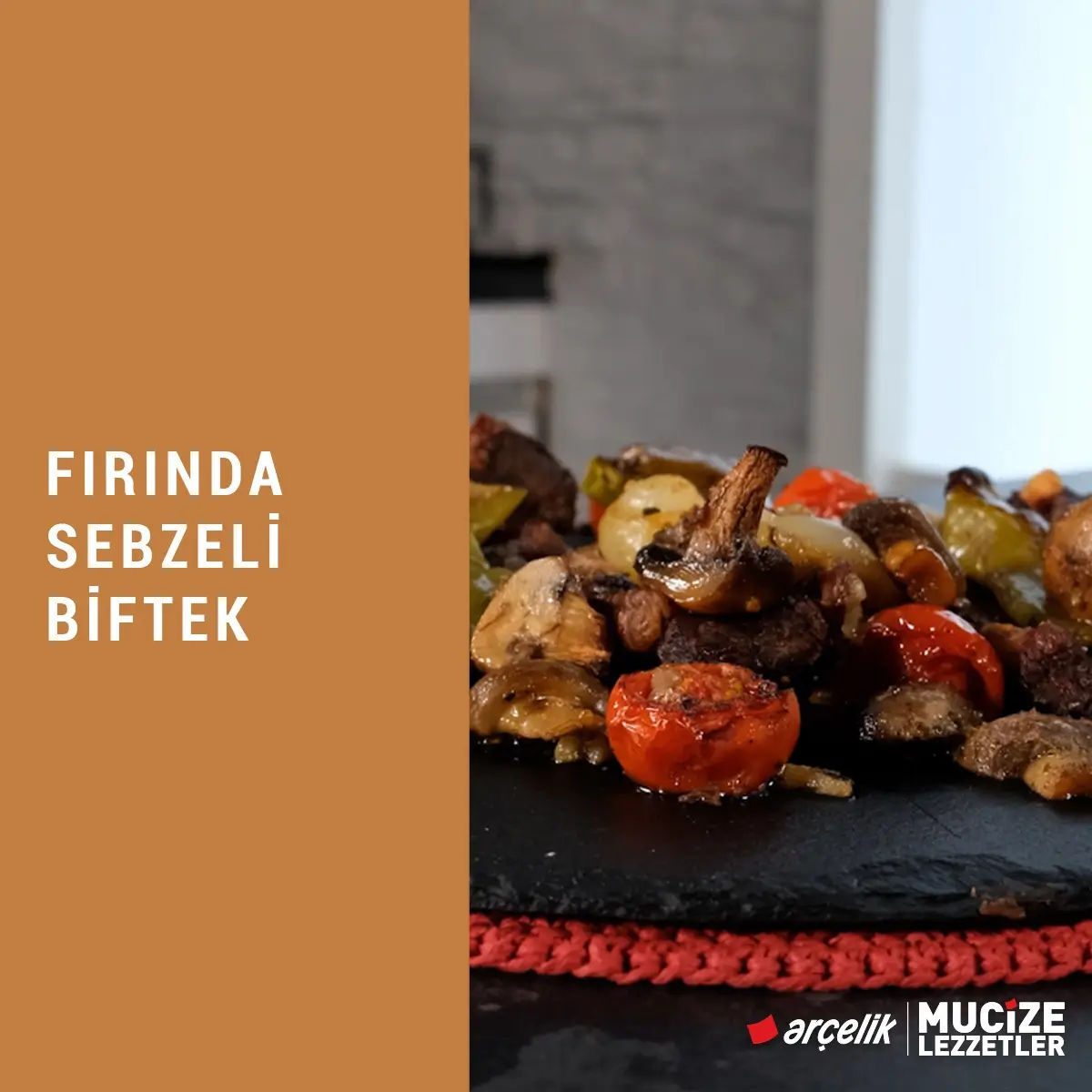 Fırında Sebzeli Biftek Tarifi