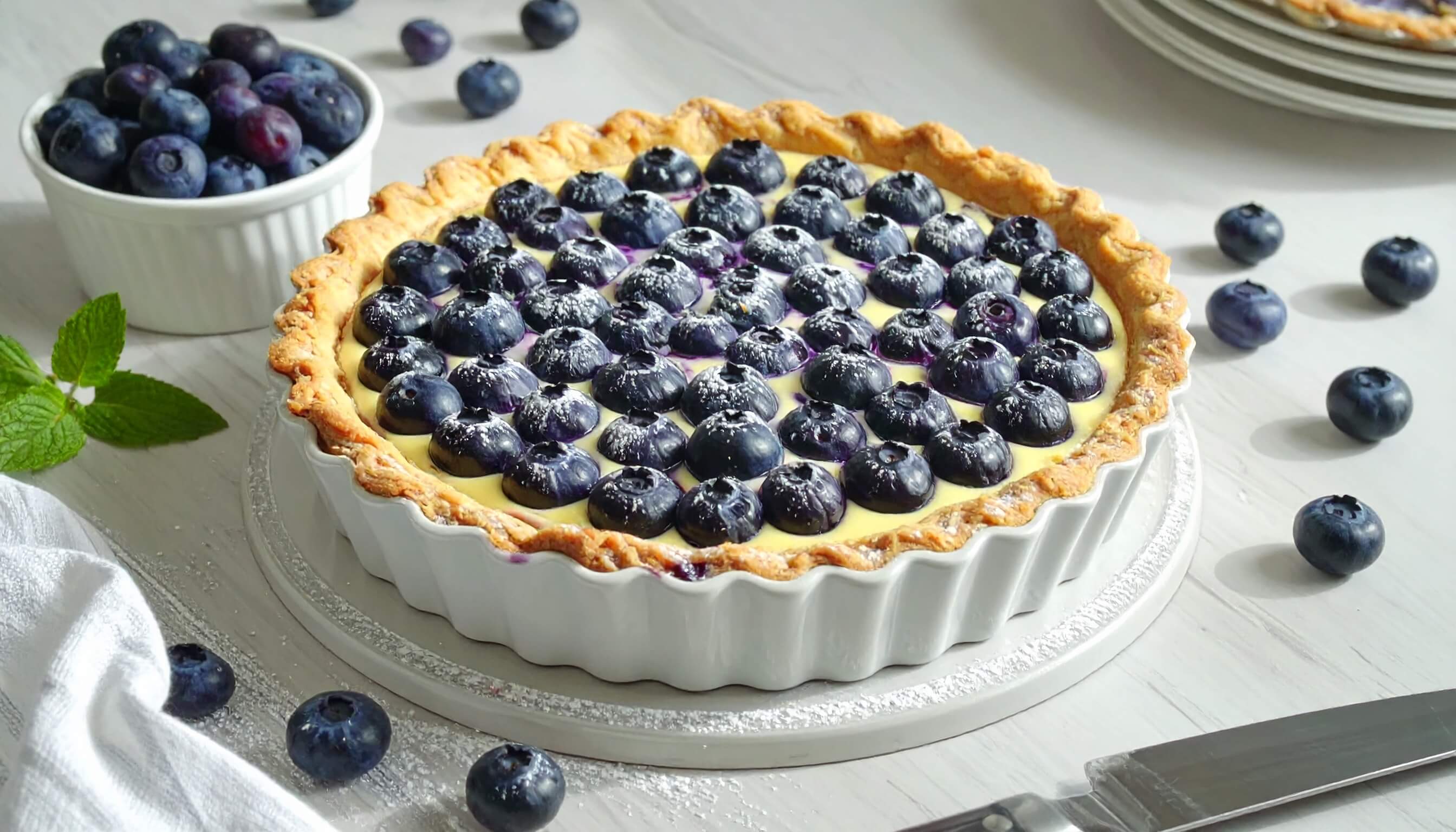 Fırında Yaban Mersinli Tart