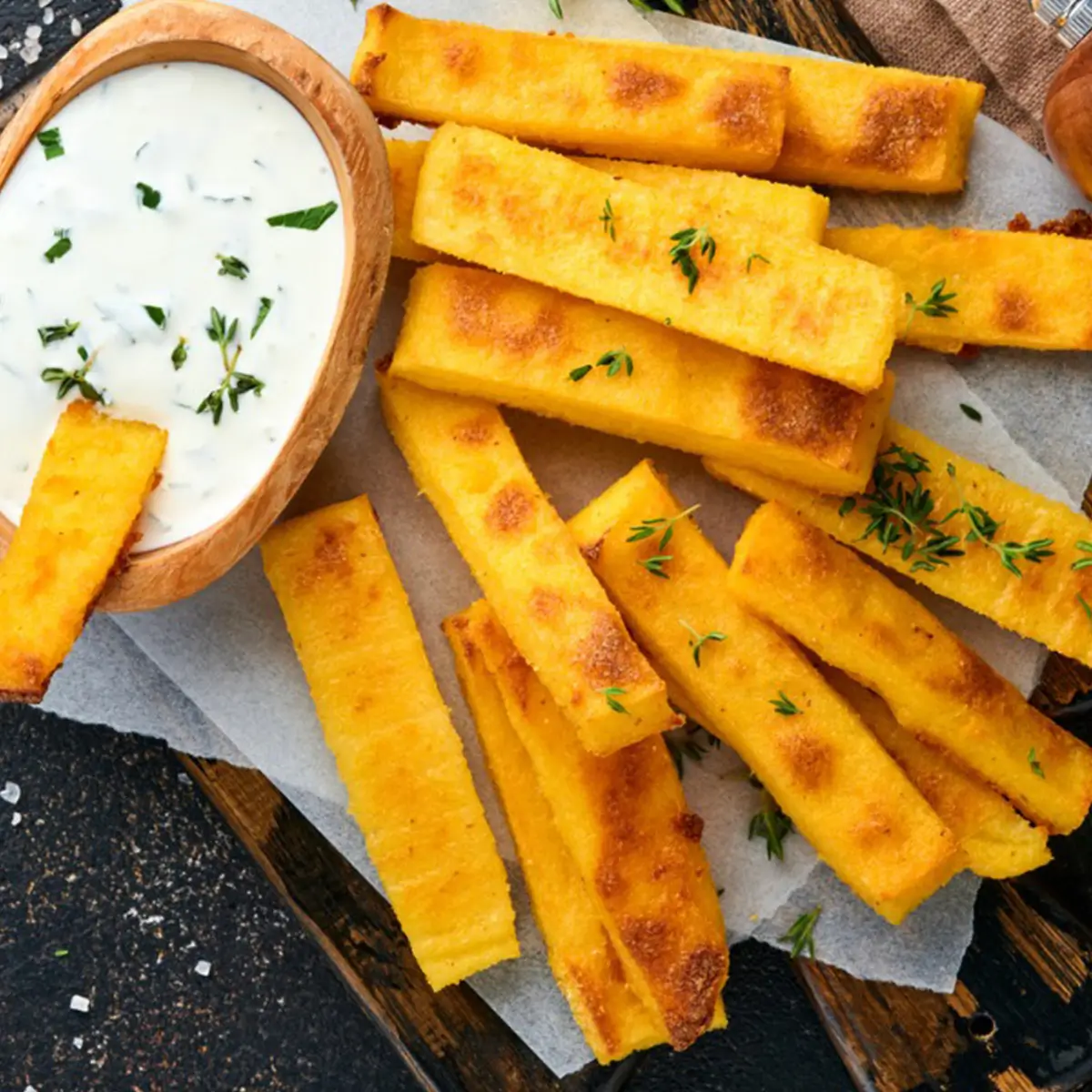 Fırında Çıtır Polenta Kızartması Tarifi