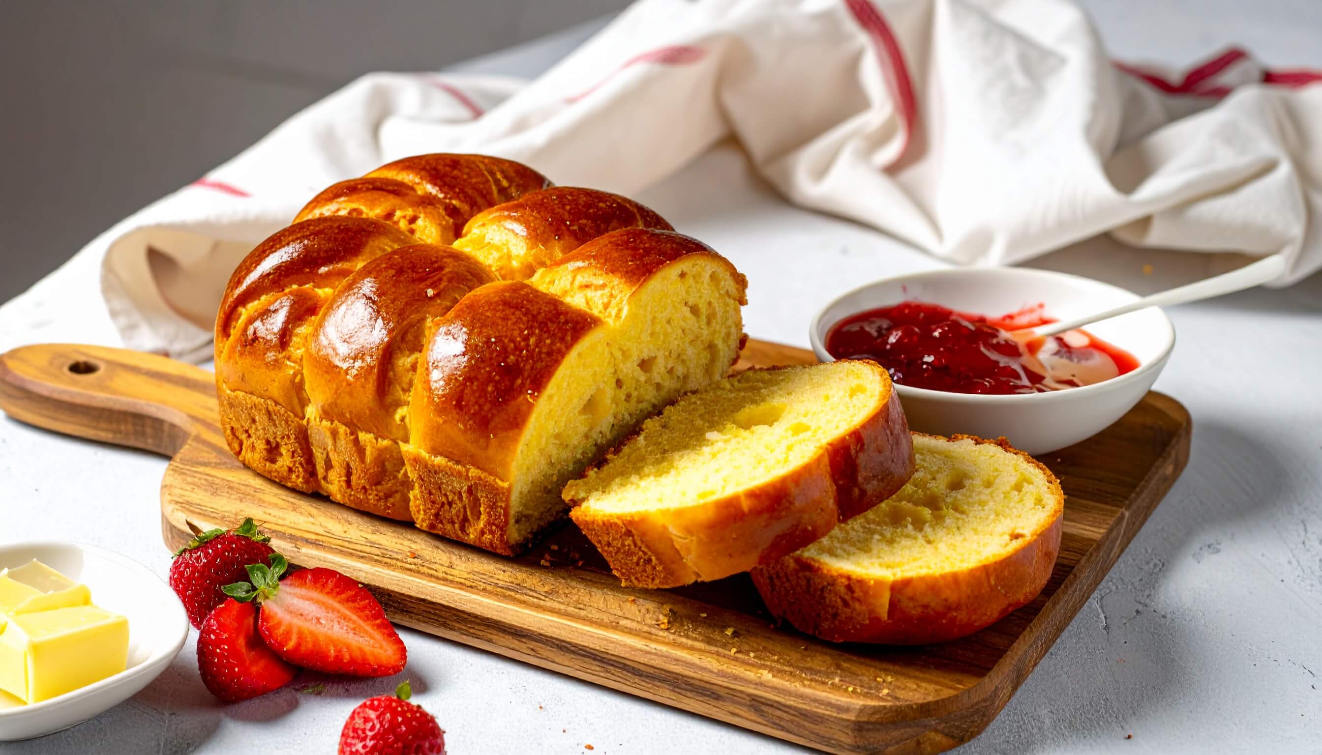 Brioche Ekmek (Tatlımsı Tereyağlı Ekmek)