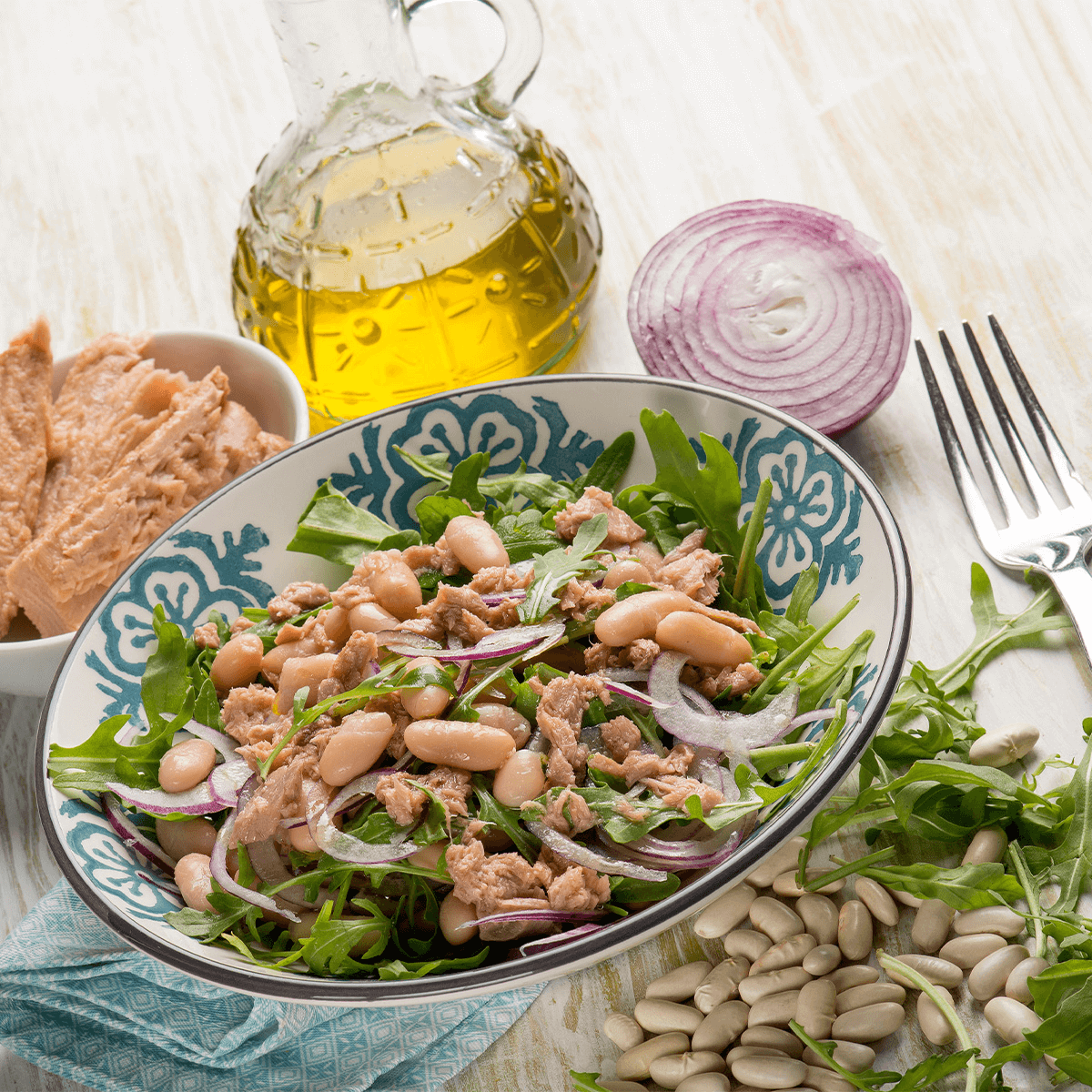 Ton Balıklı Beyaz Fasülye Salatası Tarifi | Mucize Lezzetler
