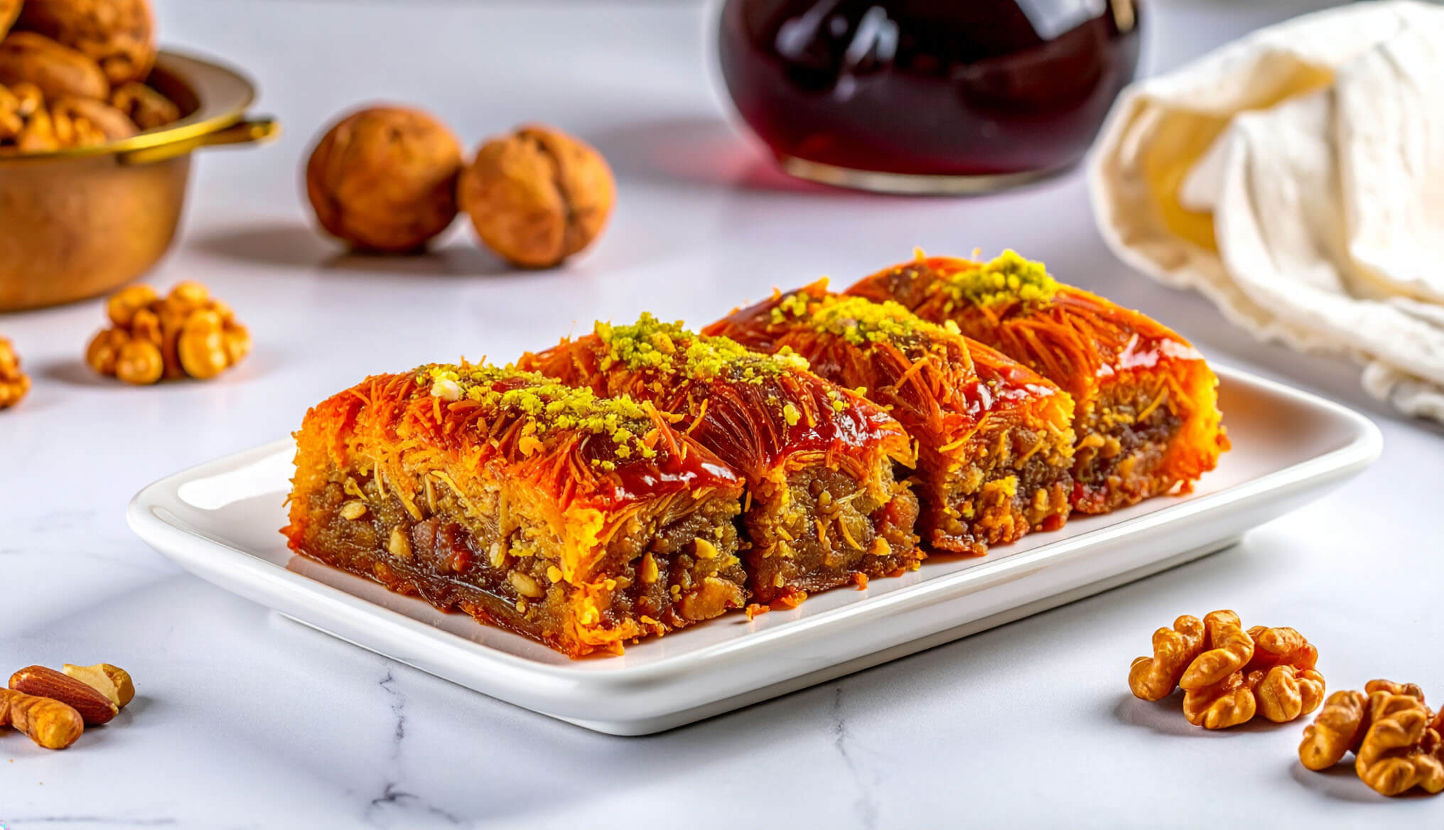 Fırında Pekmezli Kadayıf