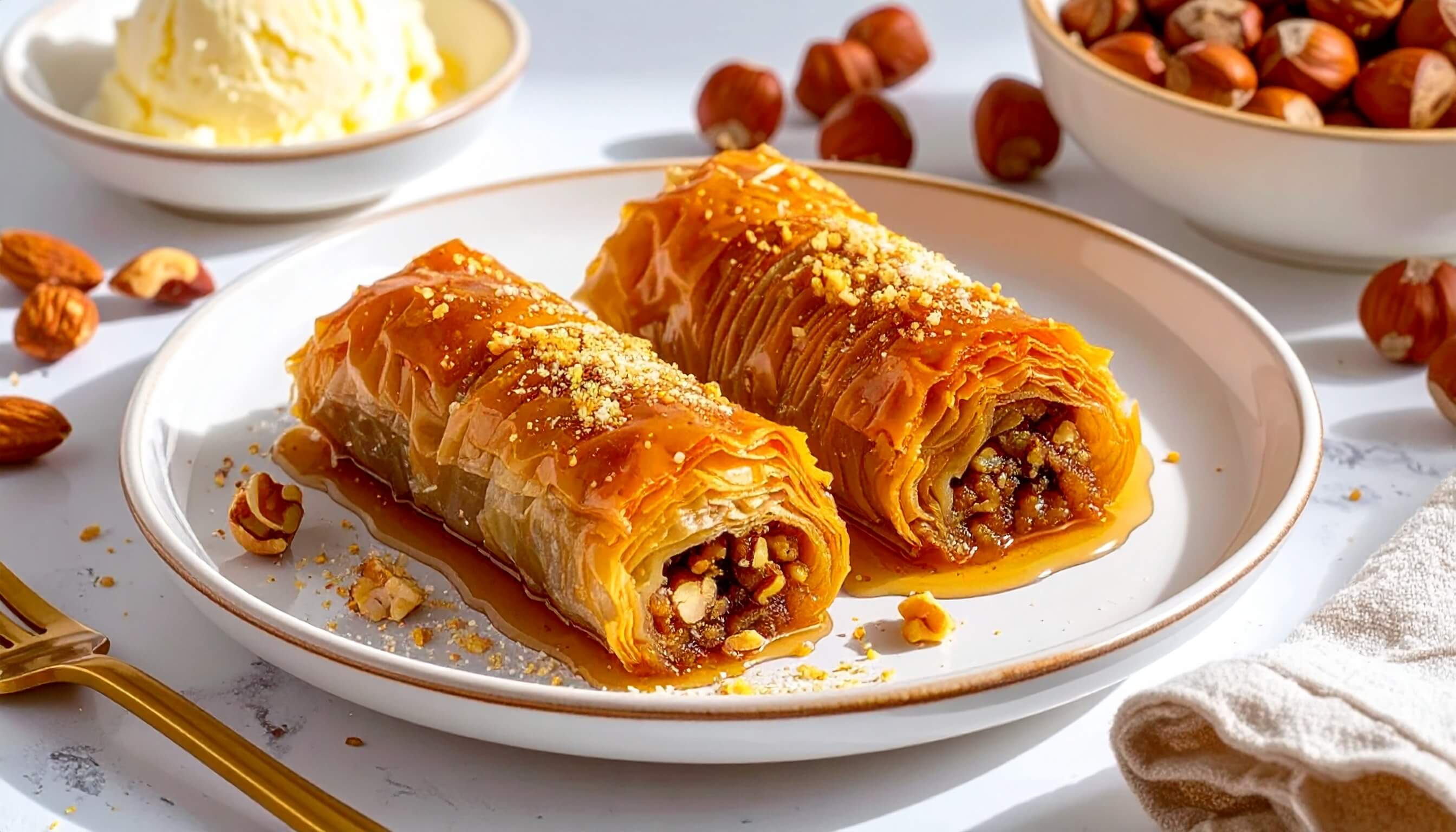Fırında Fındıklı Burma Tatlısı