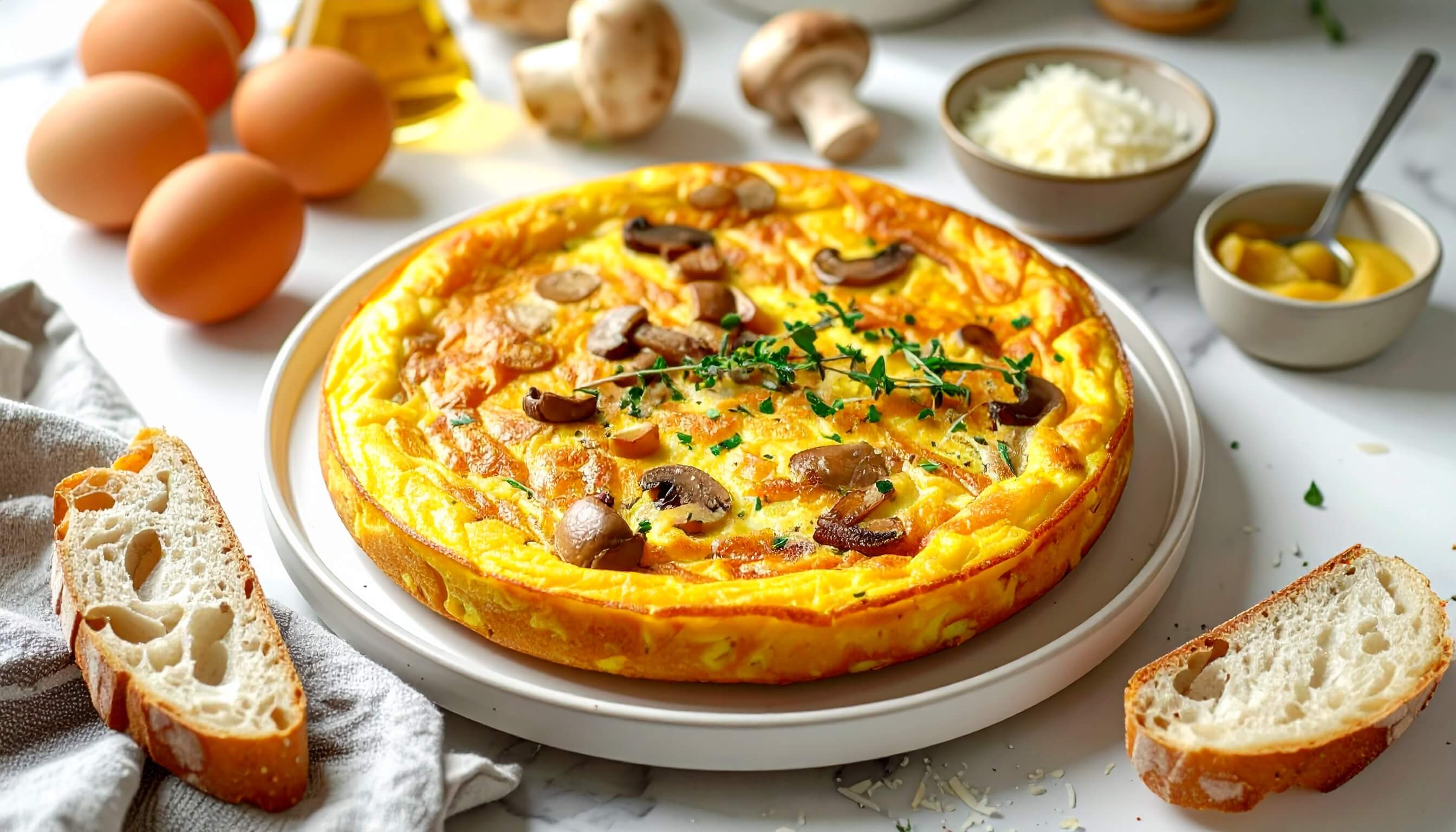 Fırında Mantar Frittata