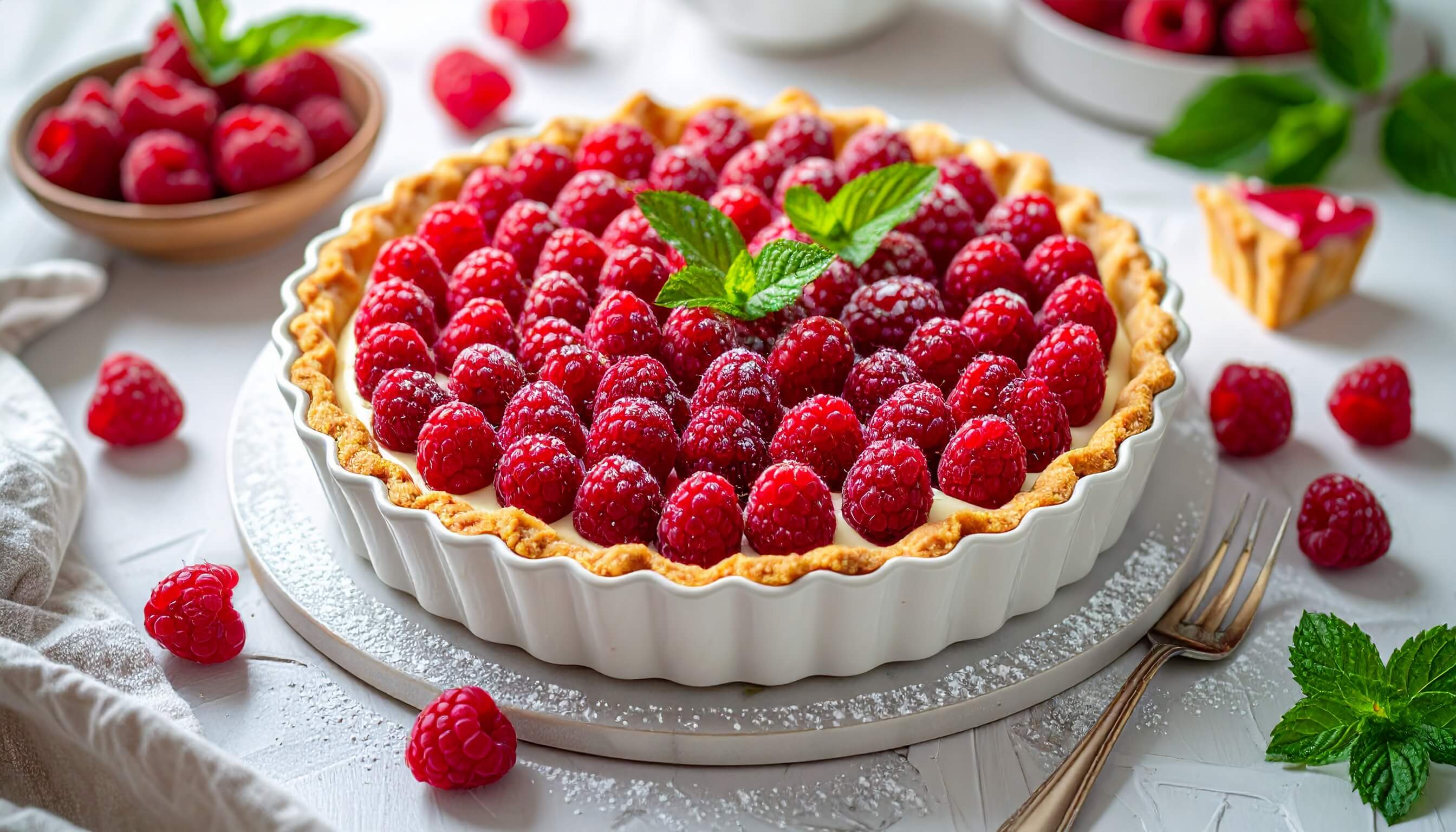 Fırında Ahududulu Tart
