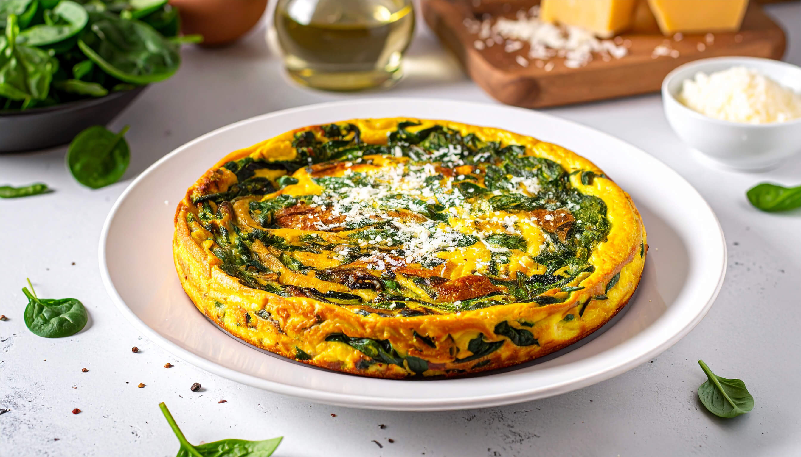 Fırında Ispanaklı Frittata