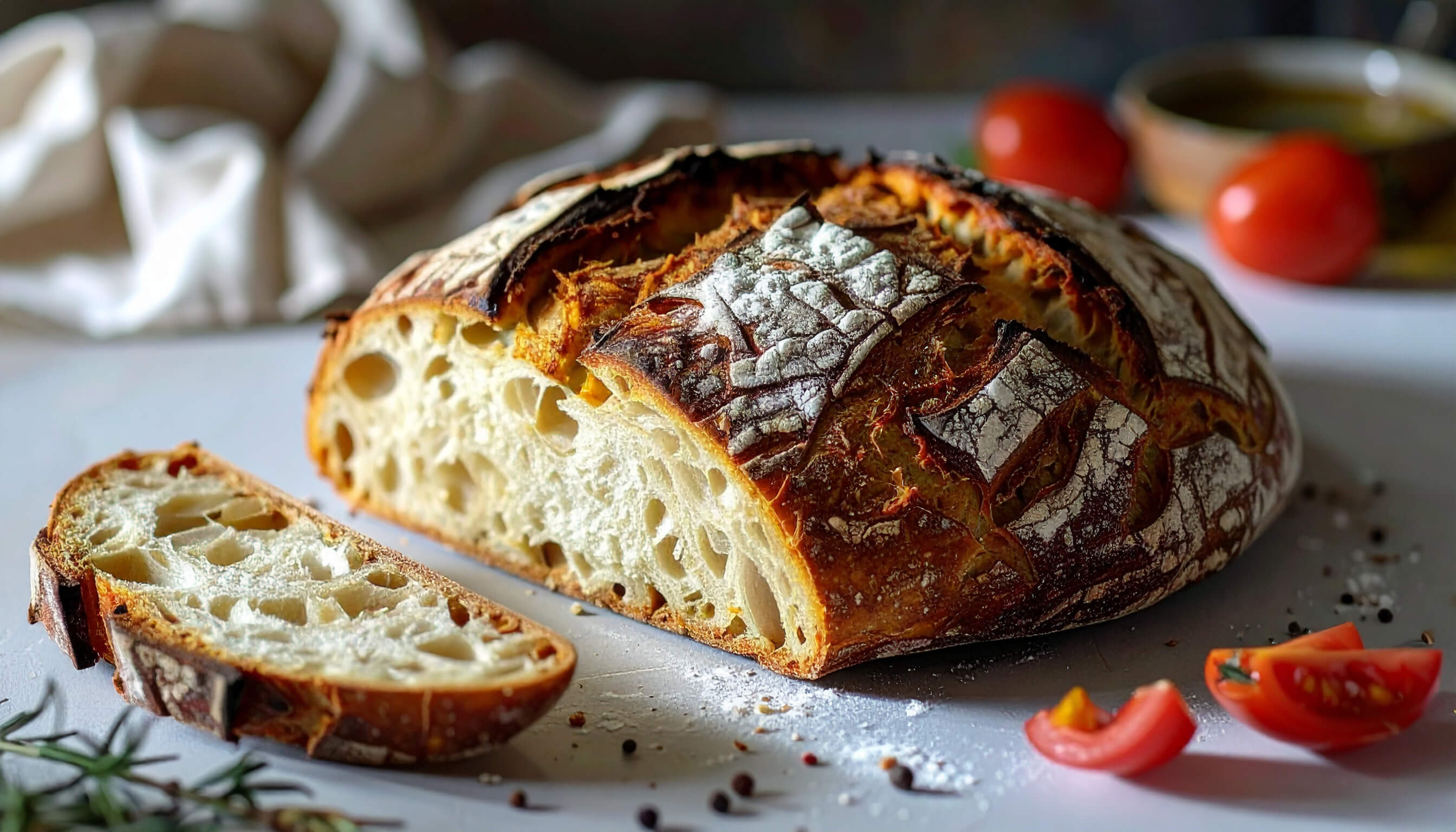 Puglia Usulü Sert Kabuklu Ekmek