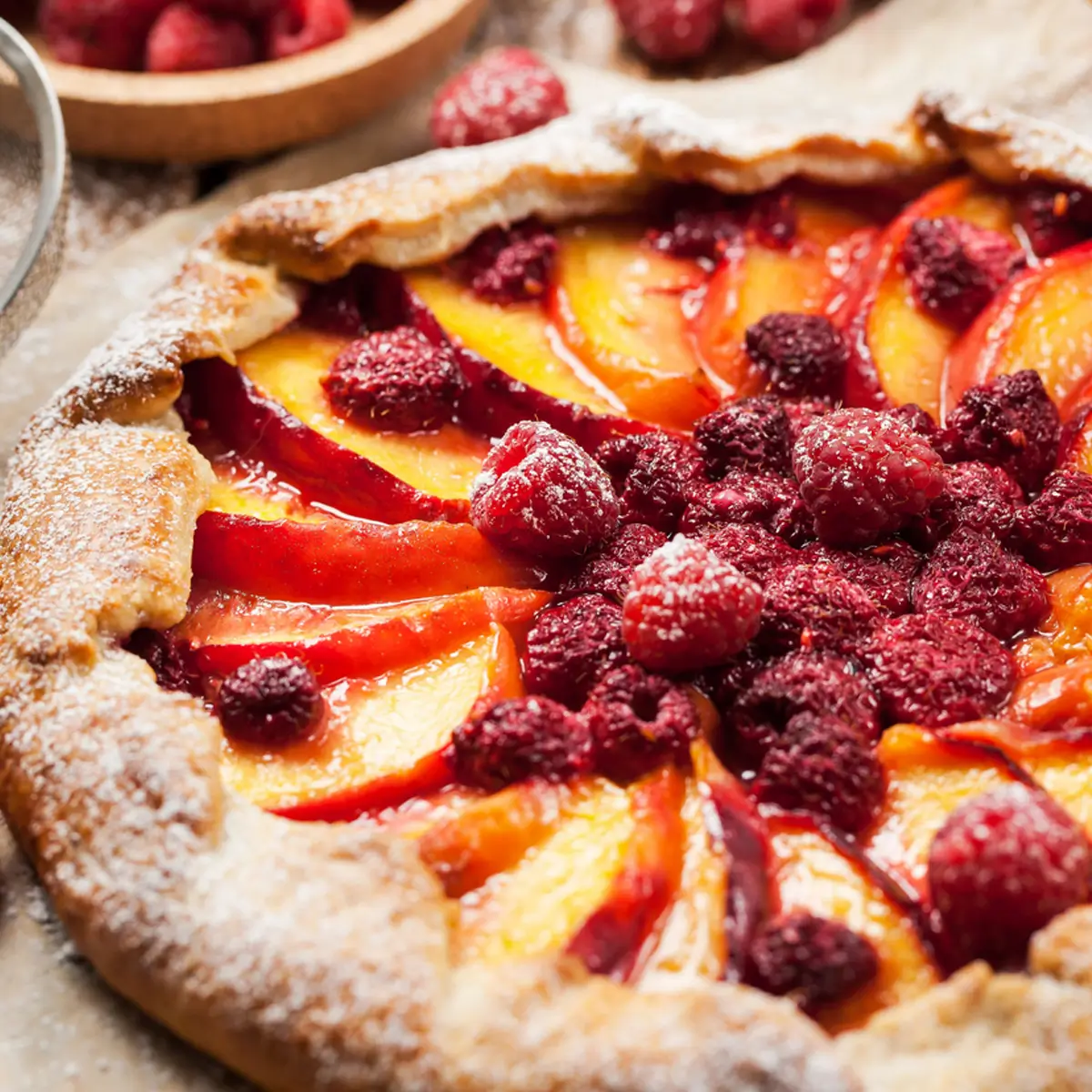 Şeftali ve Frambuazlı Galetta Tarifi