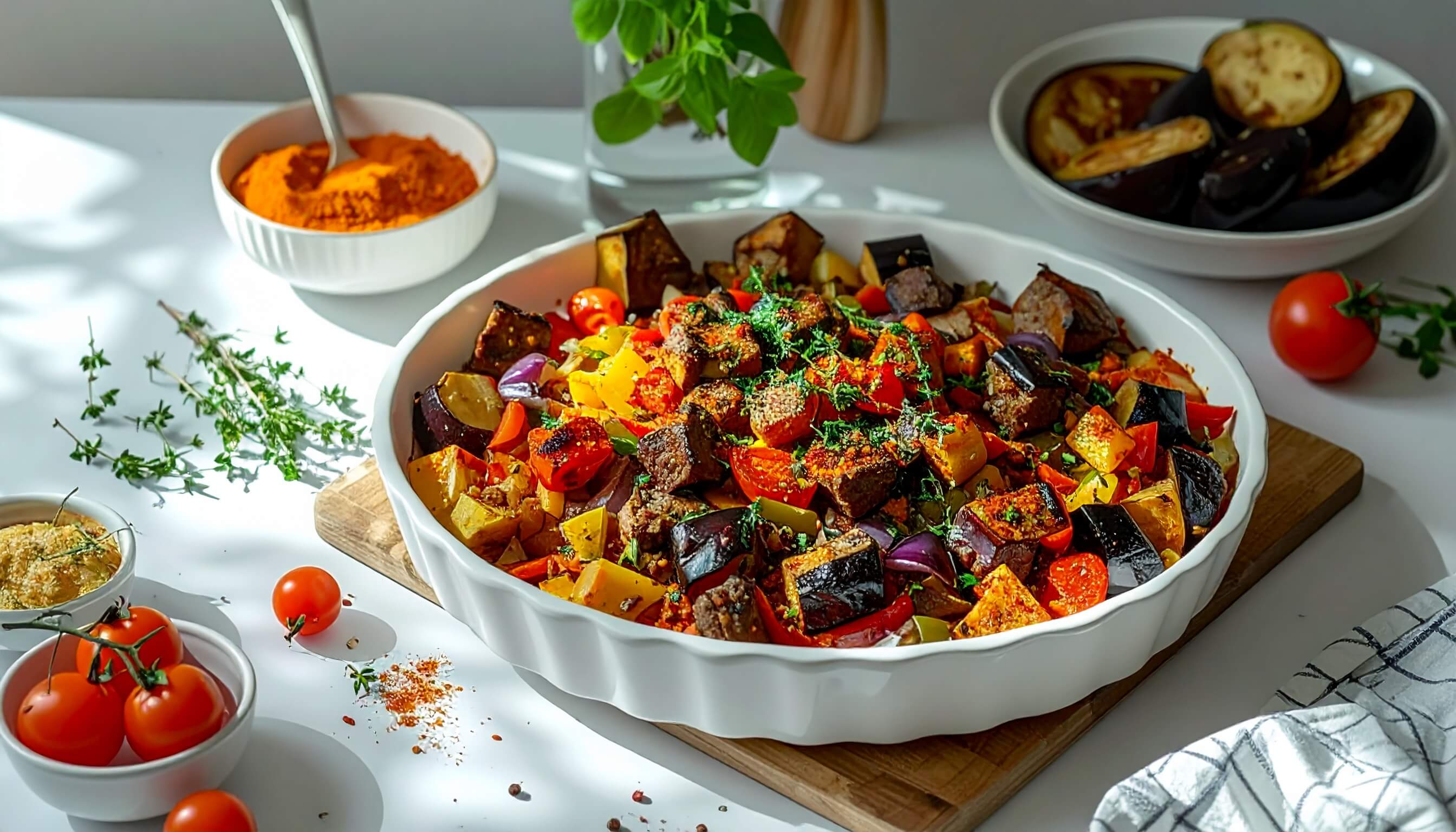 Fırında Etli Patlıcan Kebabı