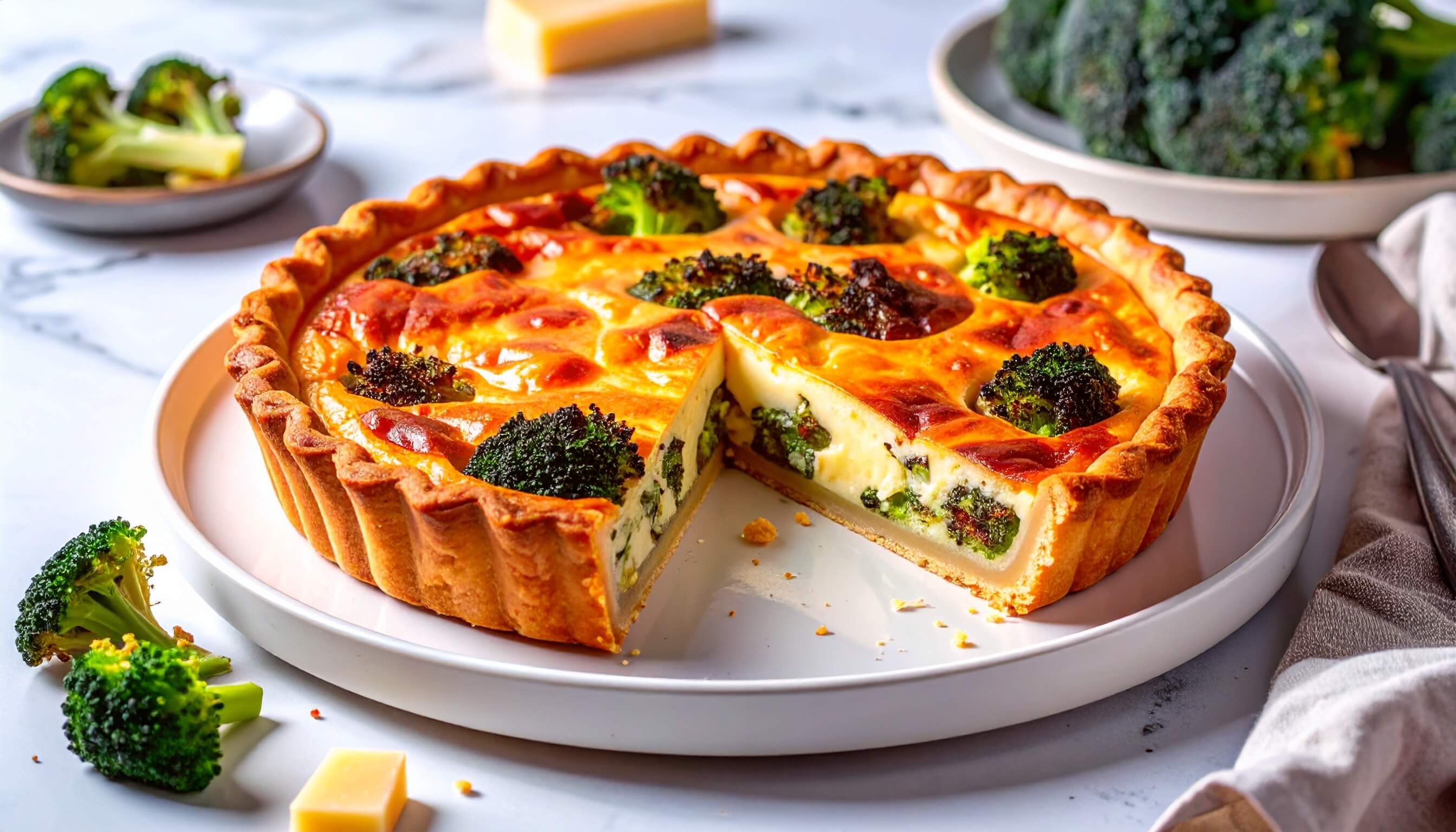 Brokoli ve Comté Peynirli Tart