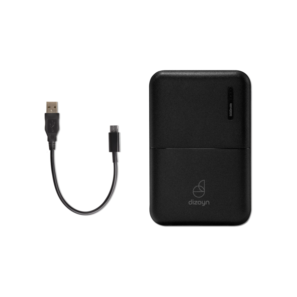 Dizayn D400 Powerbank 5000mAh USBC Siyah Powerbank