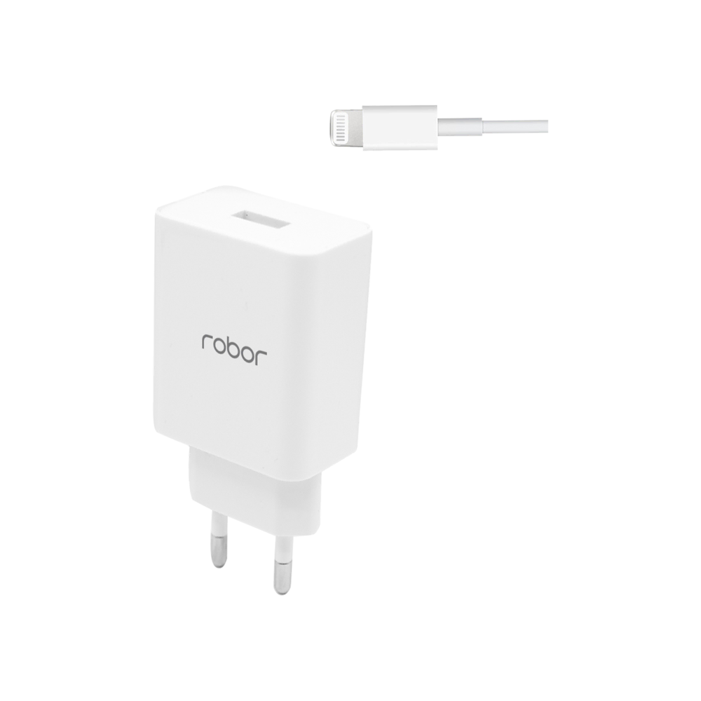 Robor Şarj Adap. R612 Lightning 1m Beyaz Şarj Cihazları