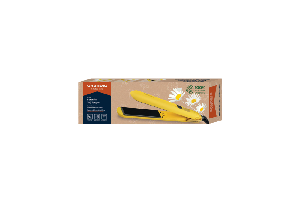 GRUNDIG HS 7033 Botanika Papatya Yağ Terapisi Saç Düzleştirici