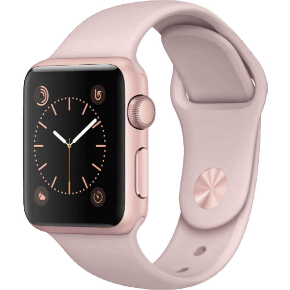 Apple W1,38mmRose Gold PinkSandSportBand Giyilebilir Teknoloji