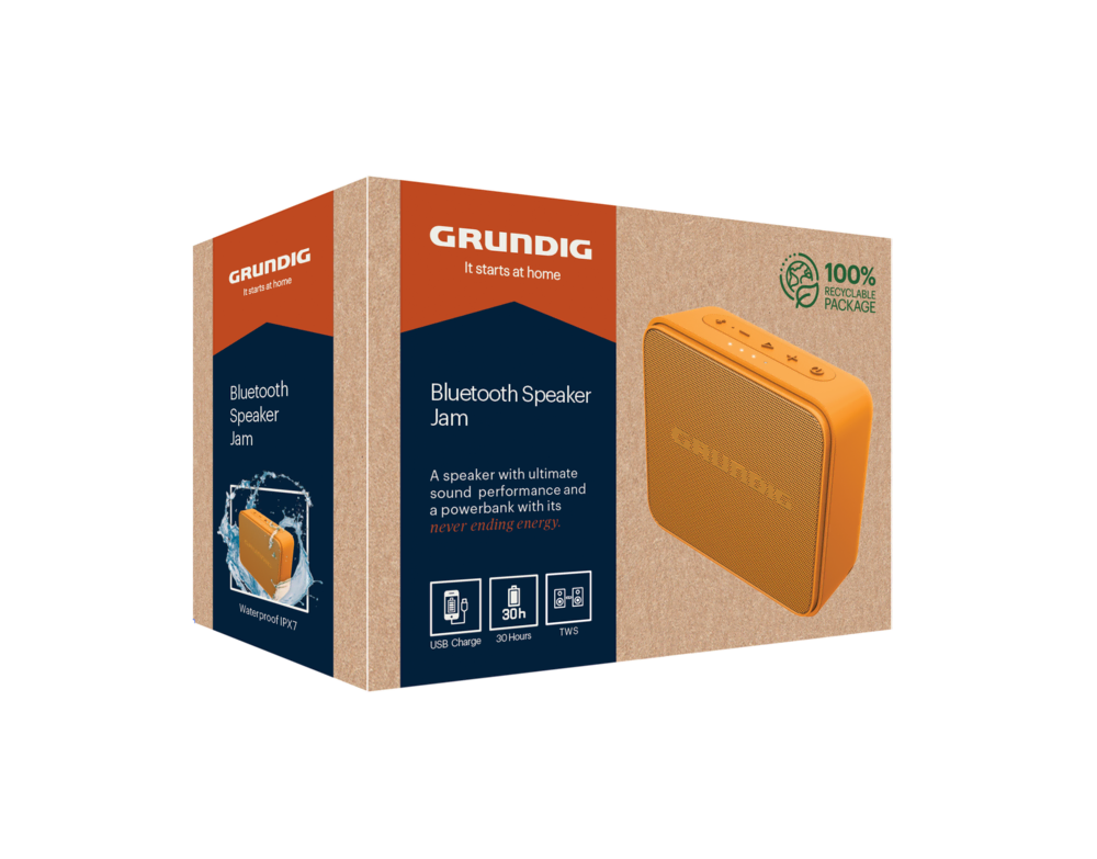 Grundig Jam BT Hoparlör Turuncu Grundig Hoparlör