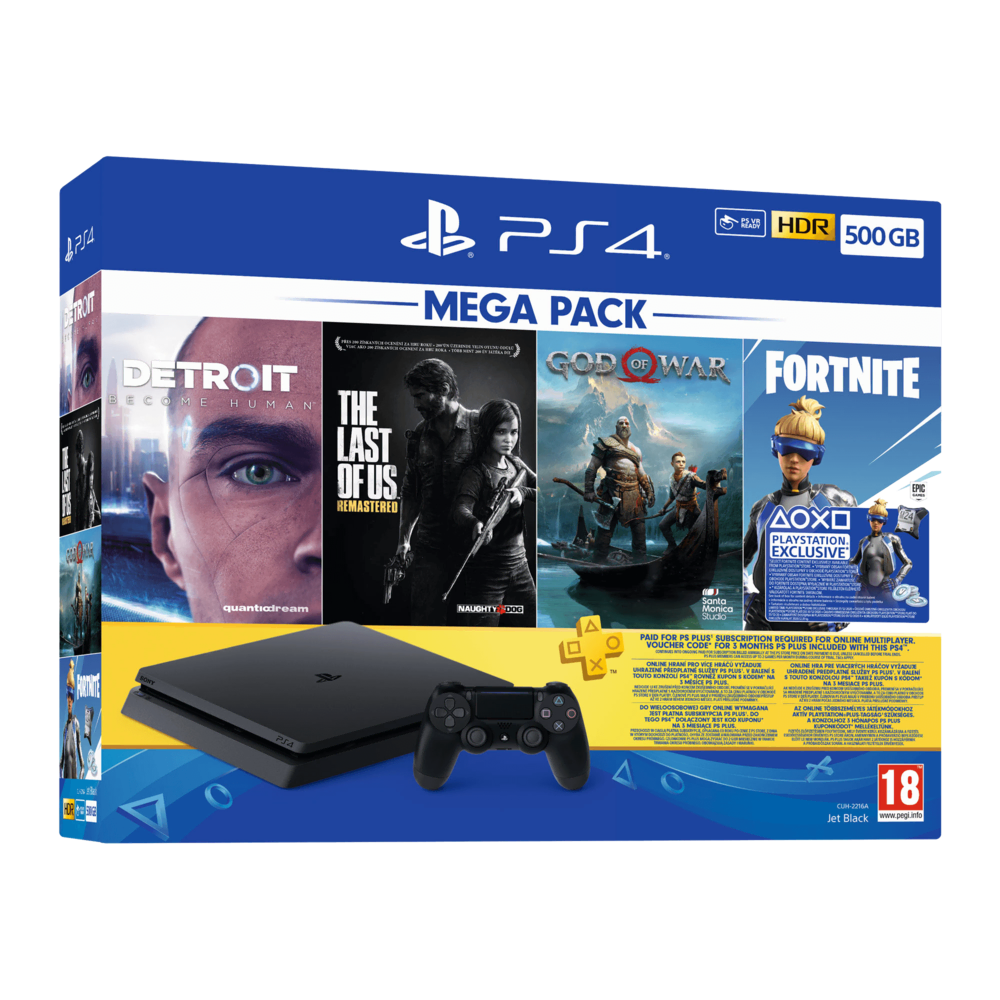 SONY PS4 500GB DT/LOS/GOW/FNHT Oyun Konsolu