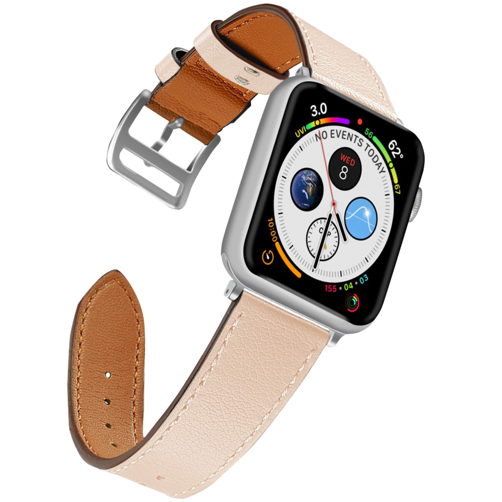 NAZTECH 38-40 MM DERI KAYIŞ BEJ Saat ve Bileklik Aksesuarı