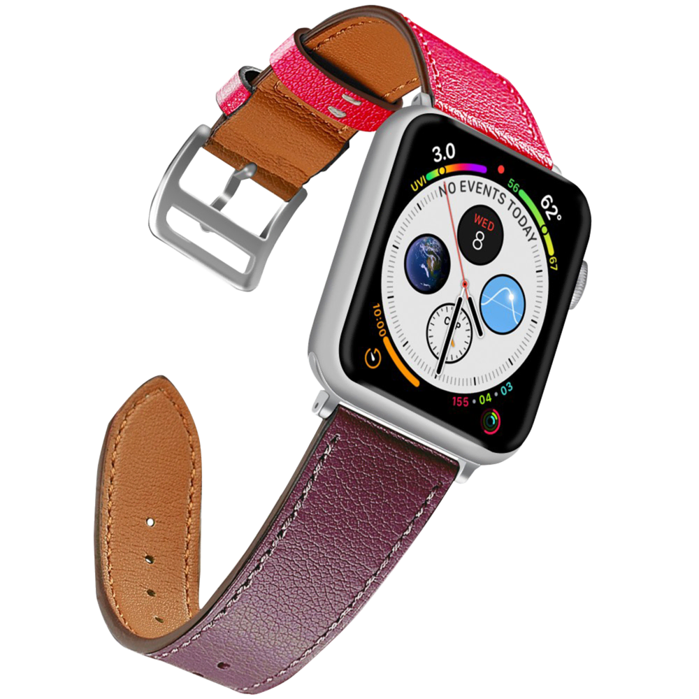 NAZTECH 38-40 MM DERI KAYIŞ PEMBE/BORDO Saat ve Bileklik Aksesuarı