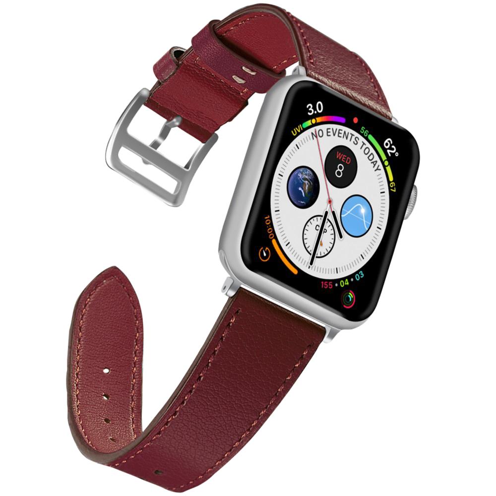 NAZTECH 42-44 MM DERI KAYIŞ BORDO Cep Telefonu Aksesuar