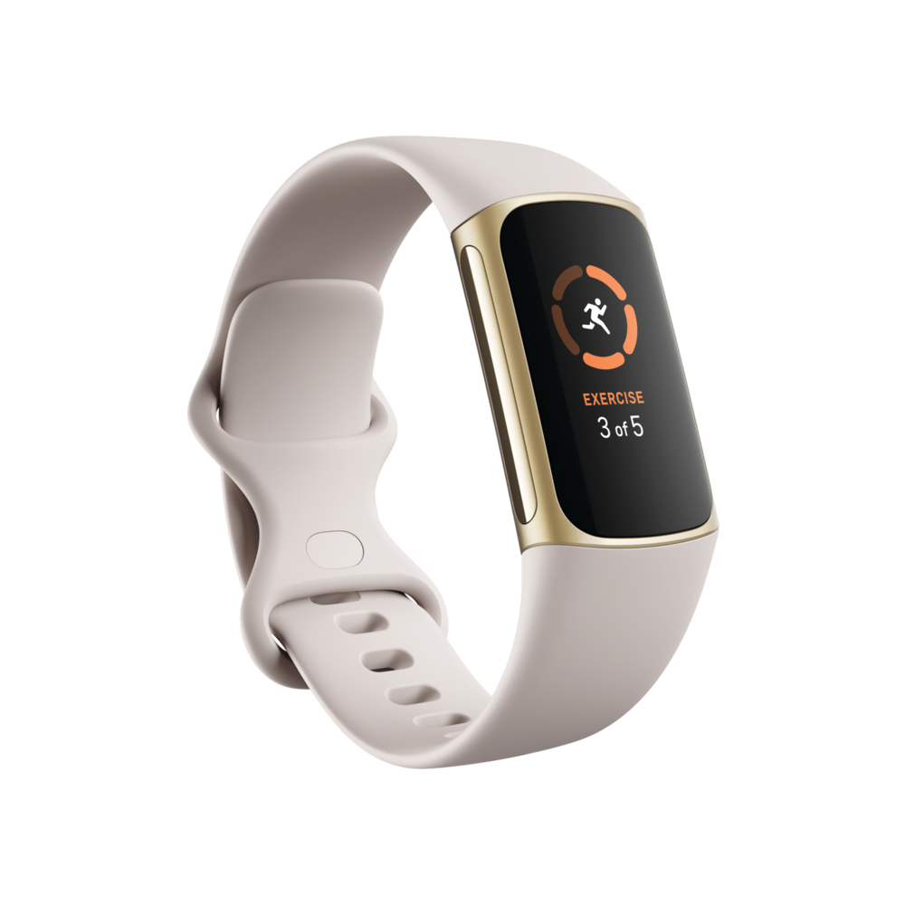 Fitbit Charge 5 Ay Beyazı/Altın Akıllı Bileklik Akıllı Bileklik
