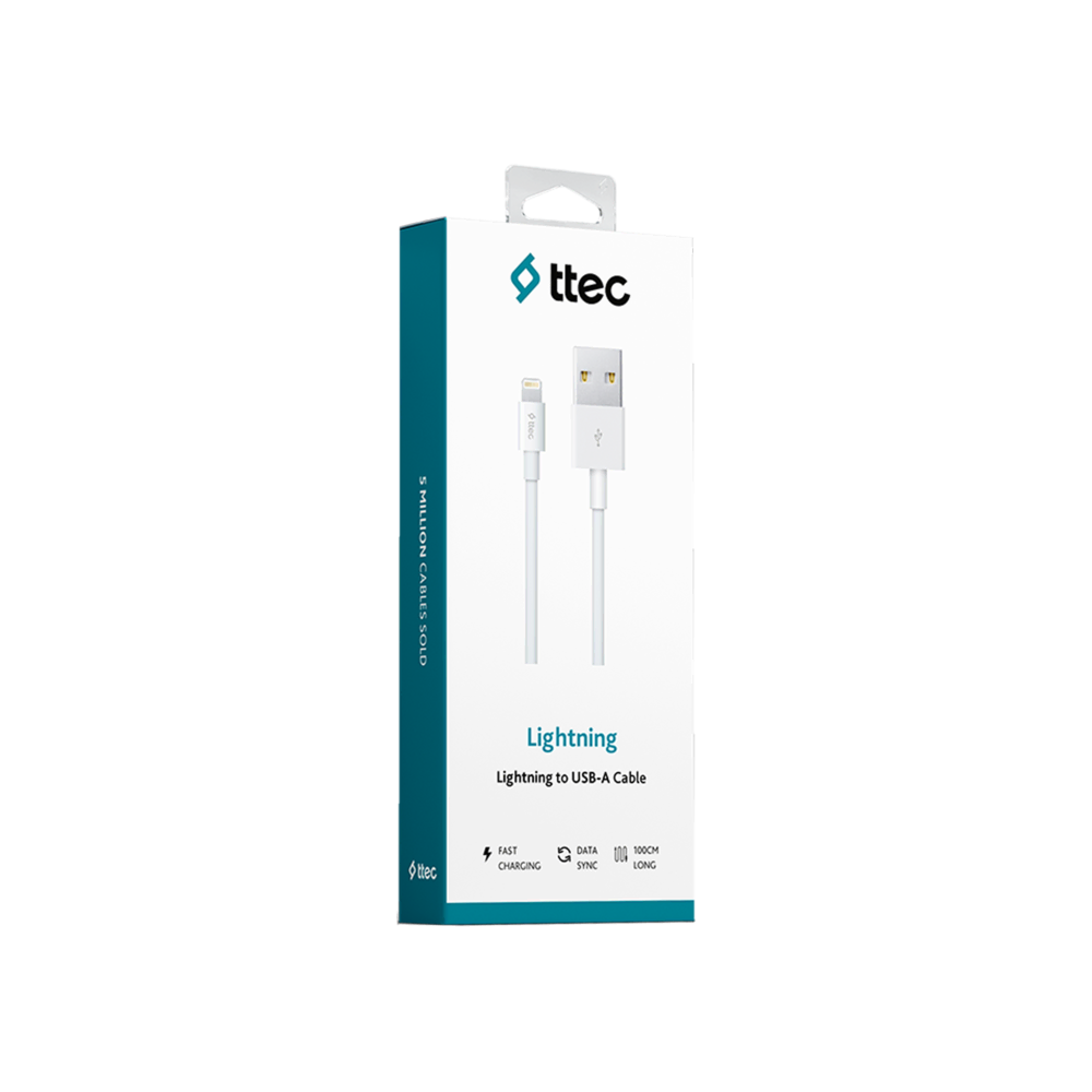 Ttec 2DK7508B iPh. Şarj Kablosu- Beyaz Şarj Kabloları