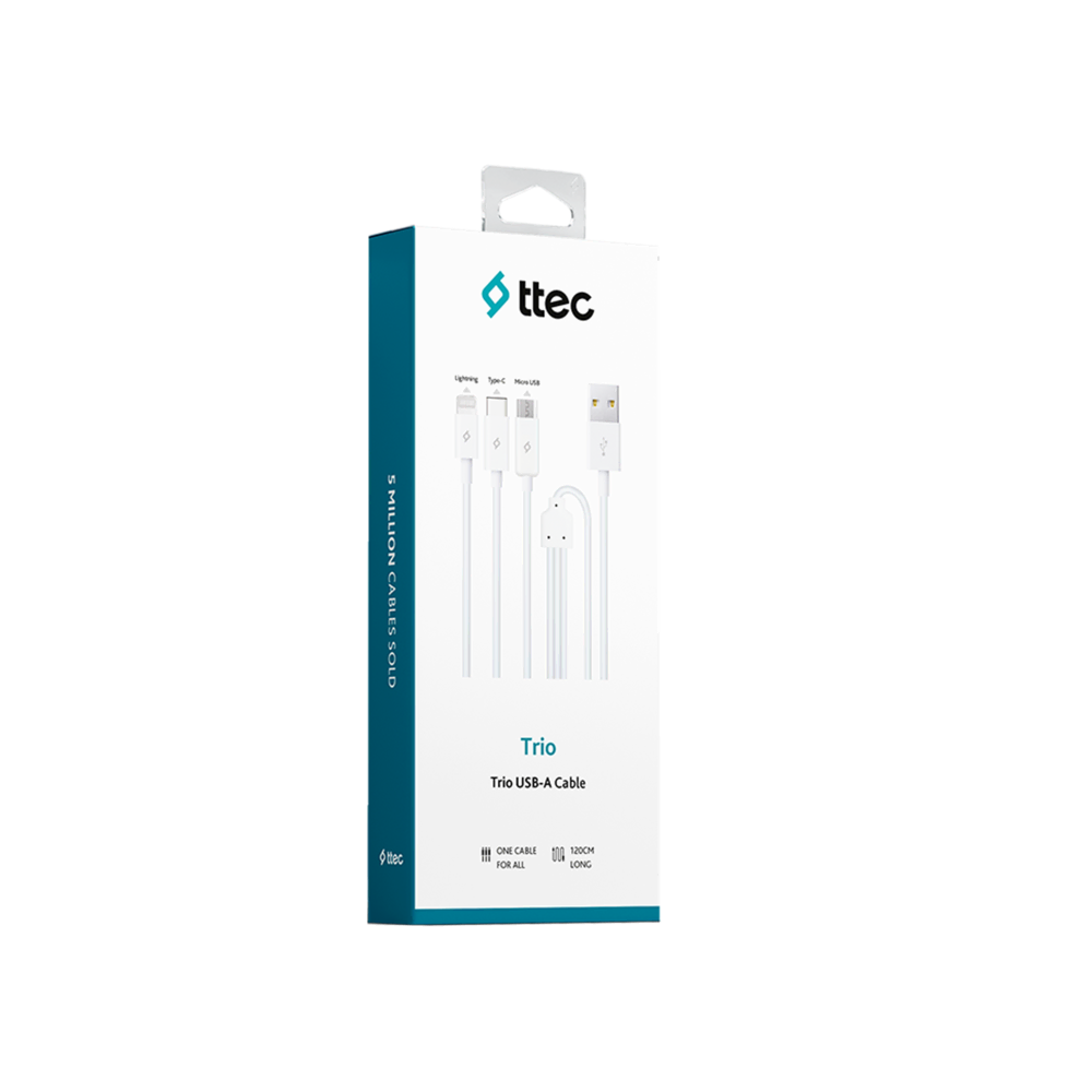 Ttec 2DK7521 Trio ŞarjKablo Type-C,Light Cep Telefonu Aksesuar