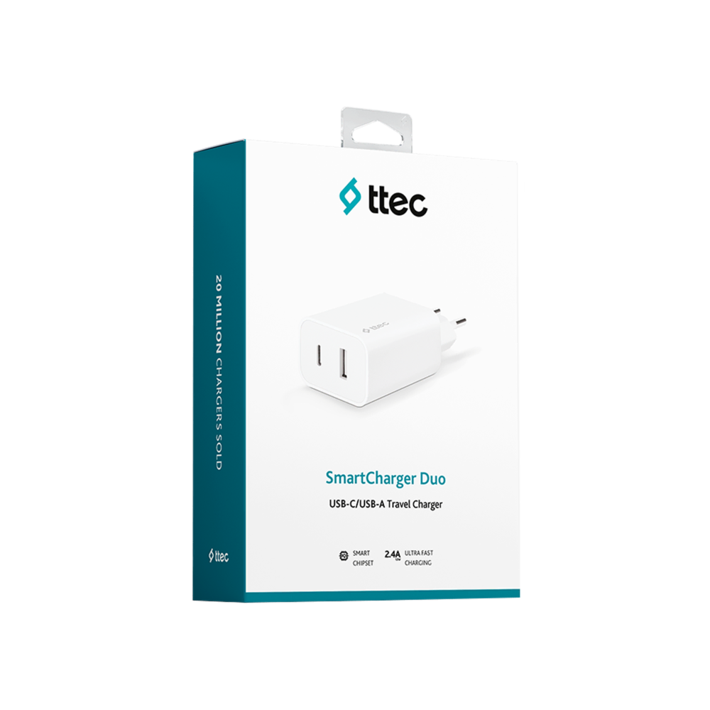 Ttec 2SCS25B SmartCharger DuoUSB-C+USB-A Şarj Cihazları
