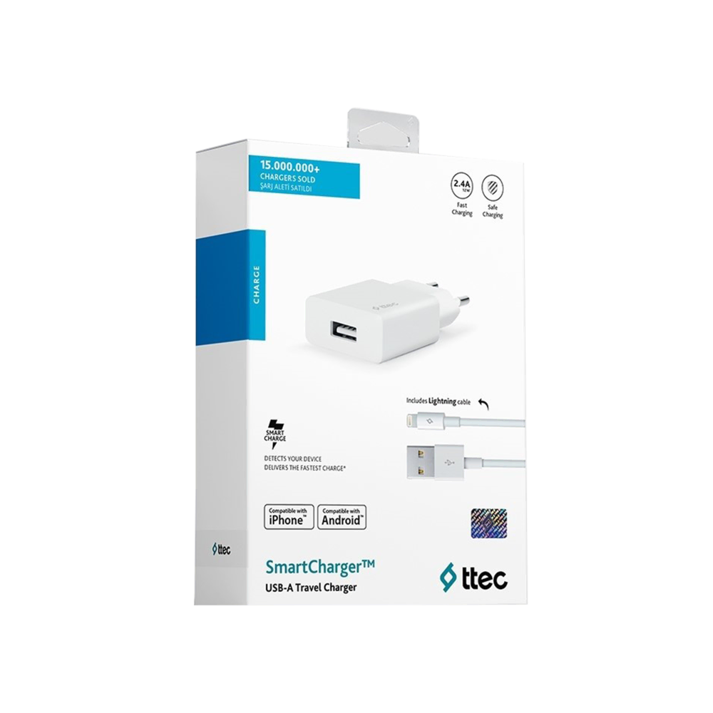 Ttec 2SCS20LB SmartCharger 2A+Lightning Şarj Cihazları