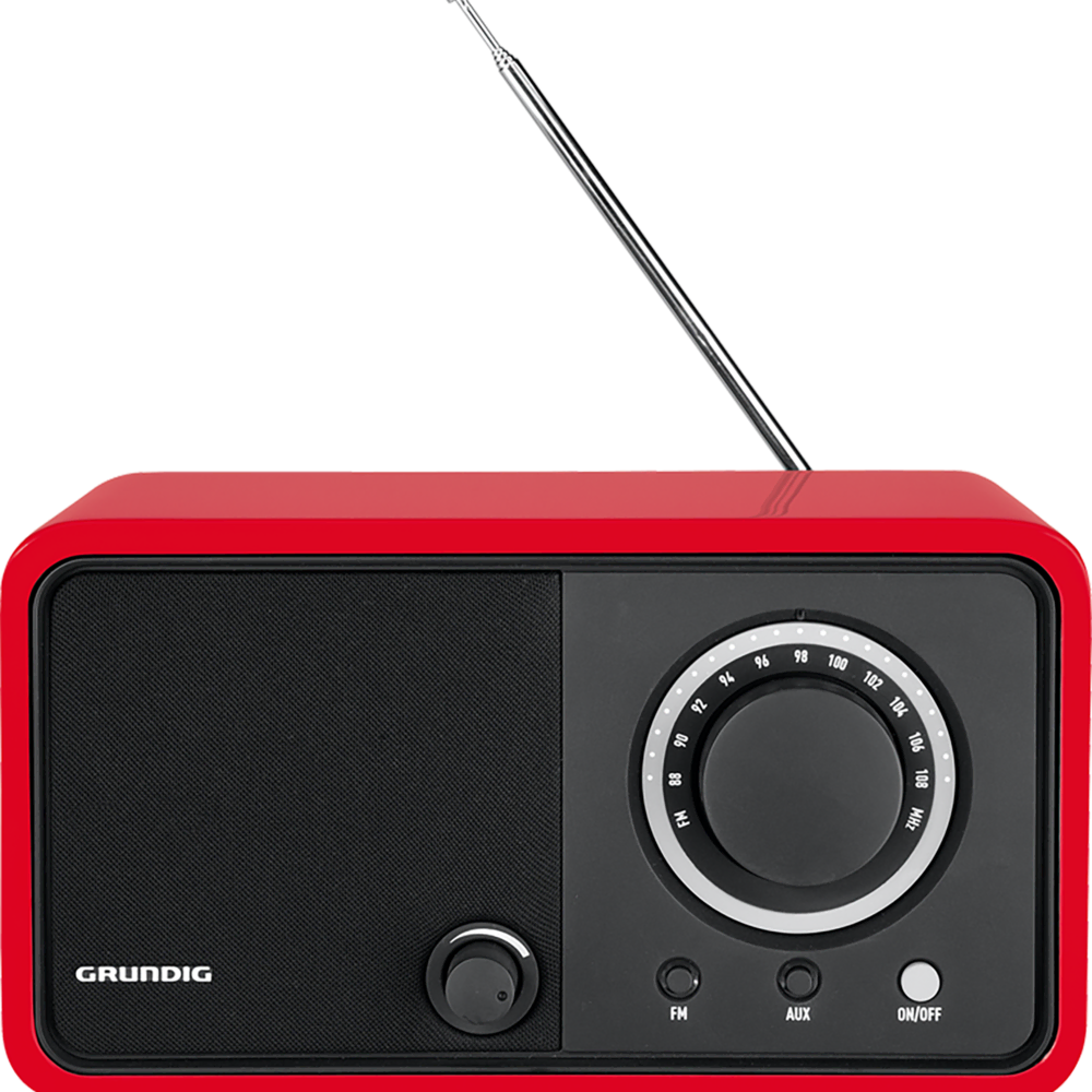GRUNDIG TR 1200 Glossy Red Alarm Saatli Radyo