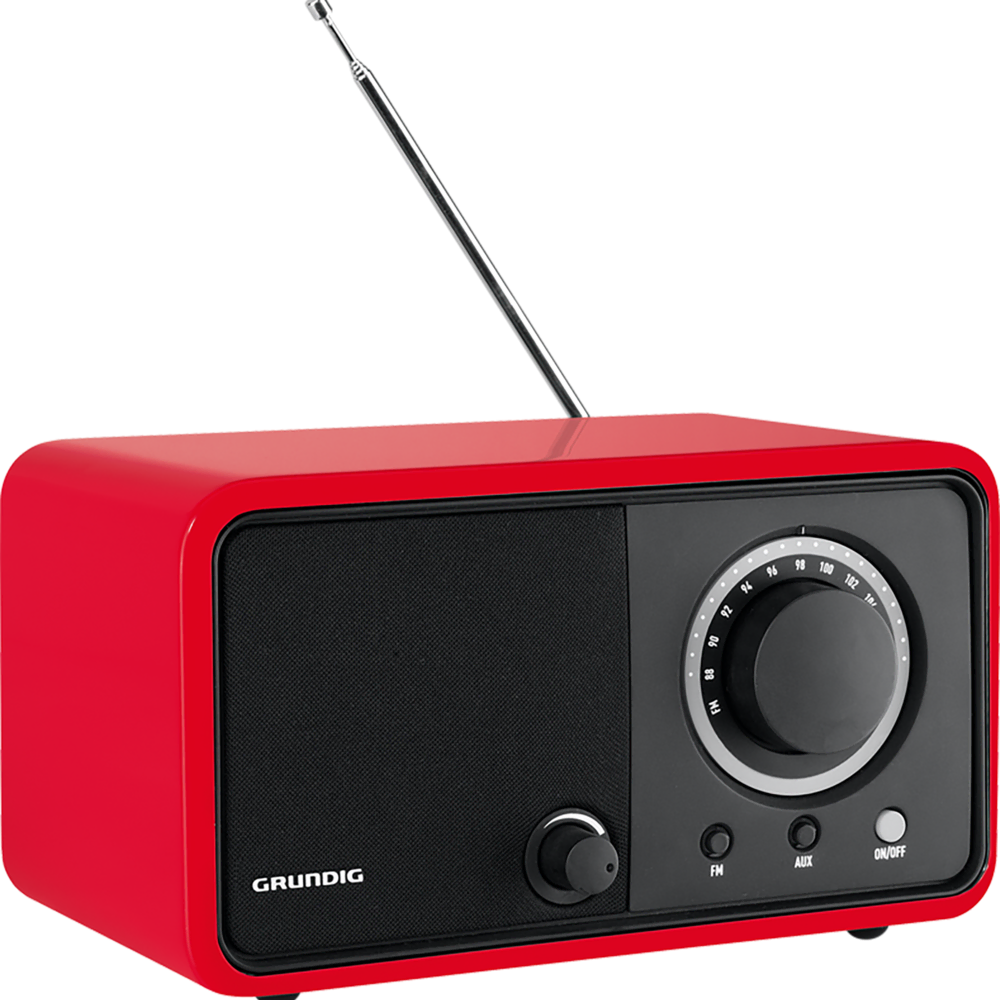 GRUNDIG TR 1200 Glossy Red Alarm Saatli Radyo