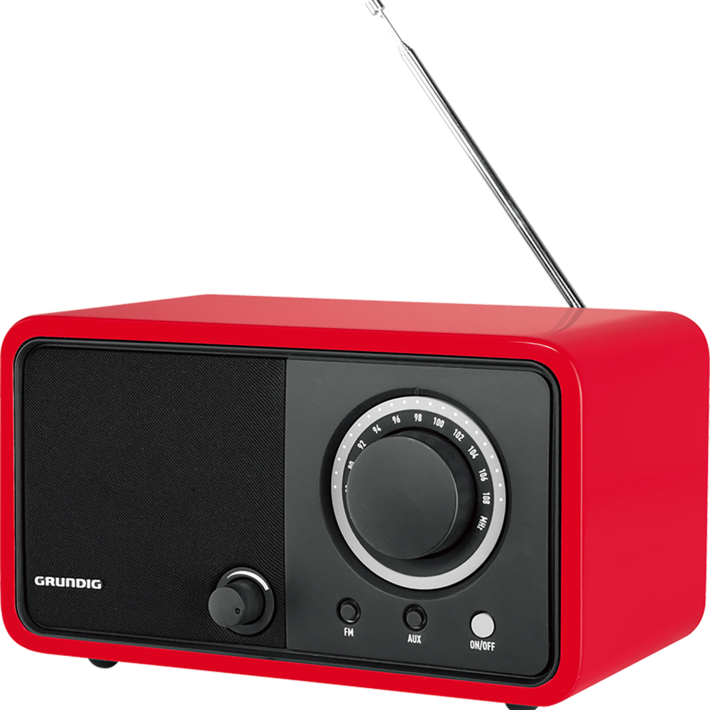 GRUNDIG TR 1200 Glossy Red Alarm Saatli Radyo