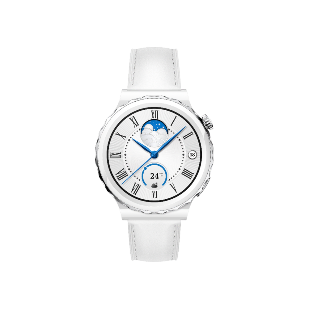 Huawei GT3 Pro 43mm Seramik Beyaz Deri Akıllı Saat