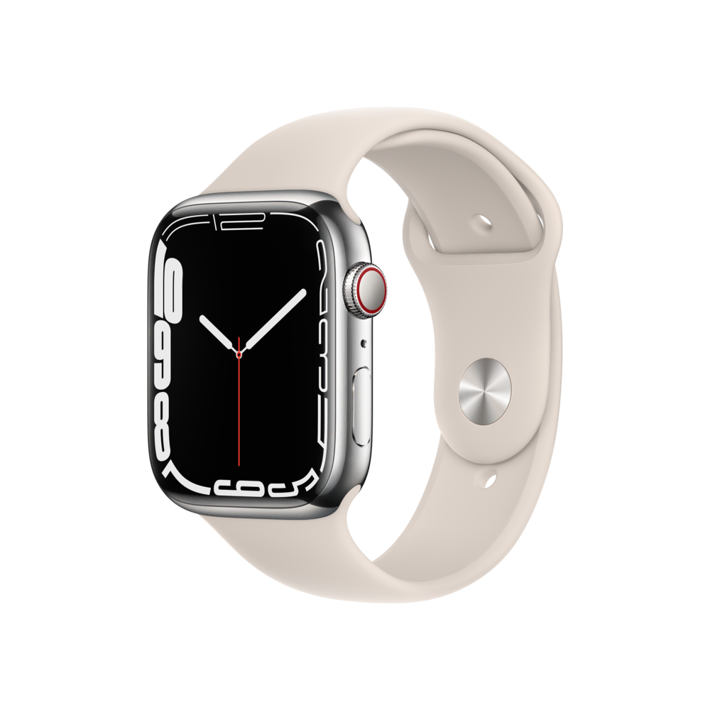 Apple Watch S7 Cellular 45mm Gümüş-Beyaz Akıllı Saat