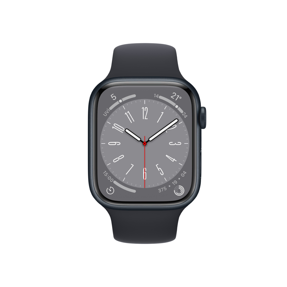Apple Watch Series 8, 45mm Gece Yarısı Akıllı Saat