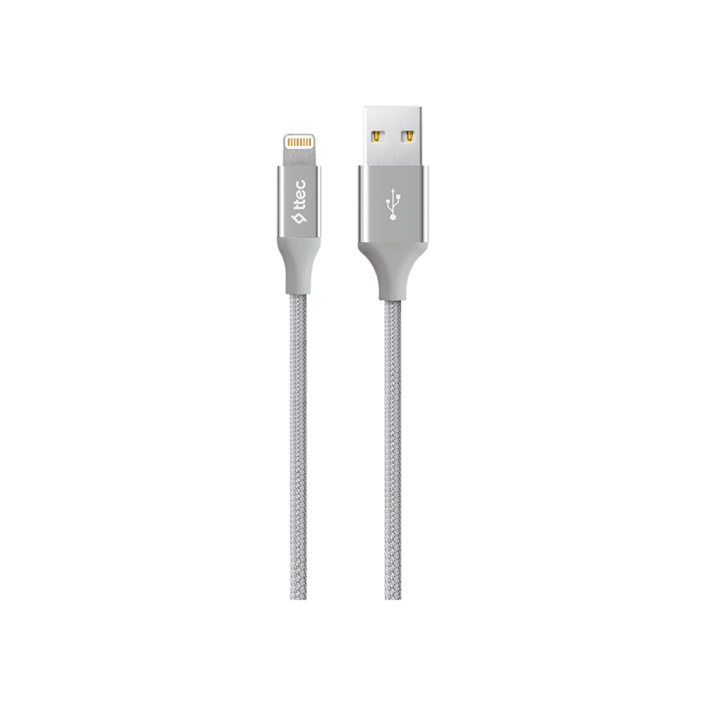 Ttec AlumiCable iPh. Şarj Kablosu&nbsp;Gümüş Şarj Kabloları