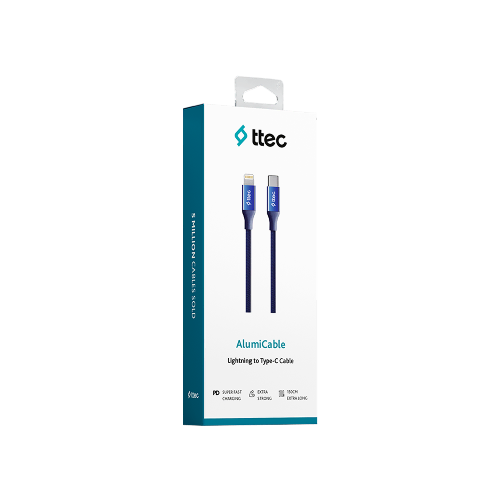 Ttec AlumiCable Typec-Lightng Kab Lacivr Şarj Kabloları