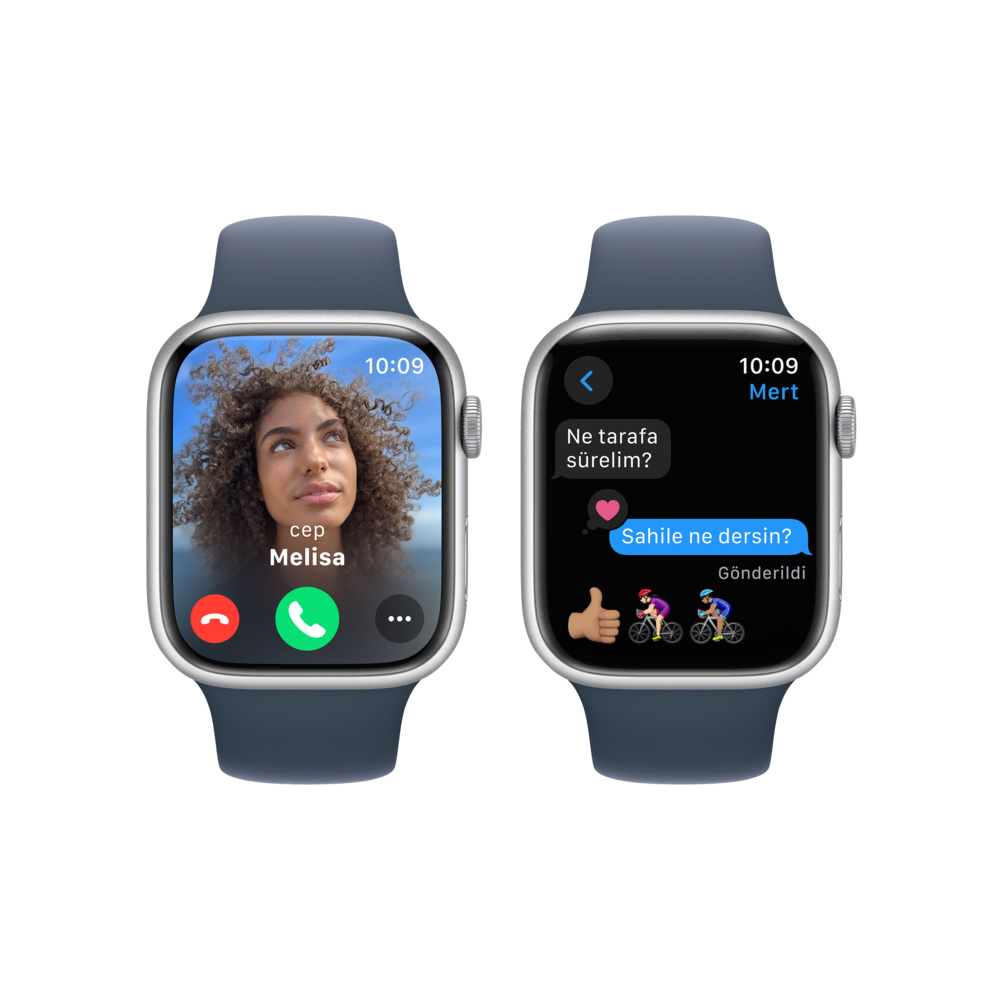 Apple Watch S9 45mm Gümüş Mavi SB-M/L Akıllı Saat