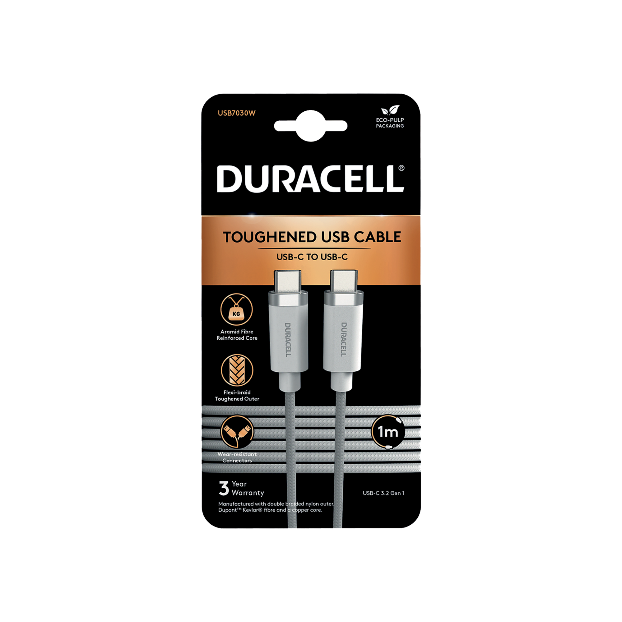 DURACELL 1M LIGHTNING CABLE BLACK C-C