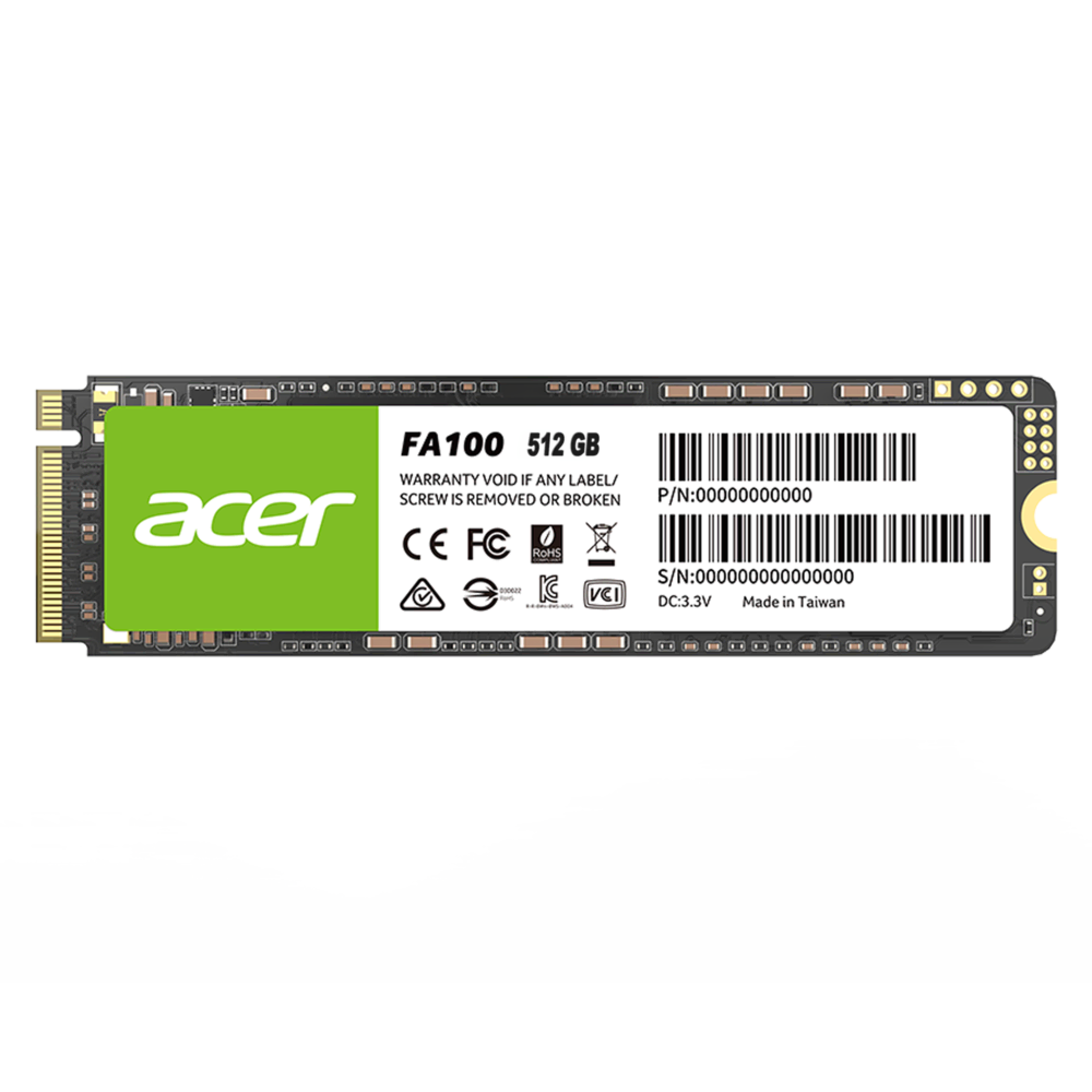Acer FA100 PCIe NVMe 512GB Bilgisayar Çevre Birimleri