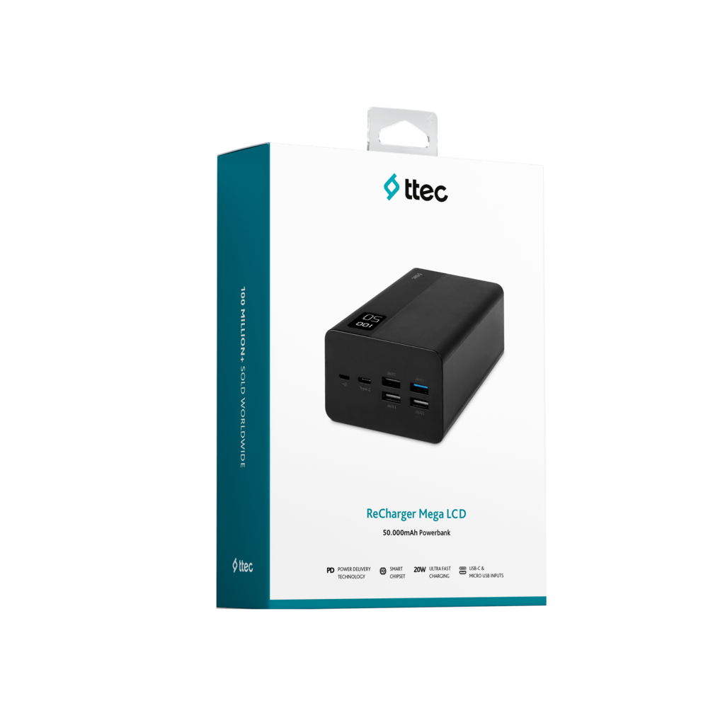 Ttec 2BB197S ReCharger 50000mAh Powerbnk Powerbank