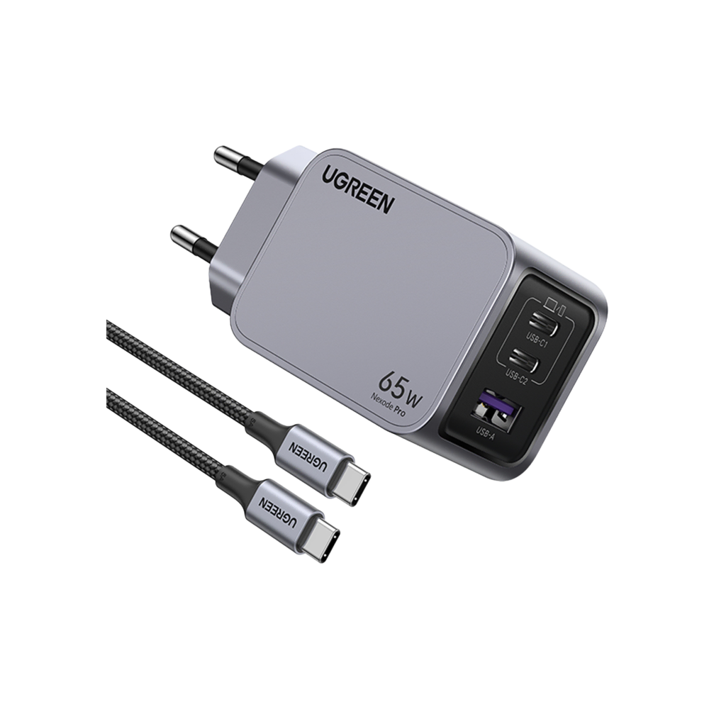 UGREEN Nexode Pro 65W adaptör+100W kablo Cep Telefonu Aksesuar