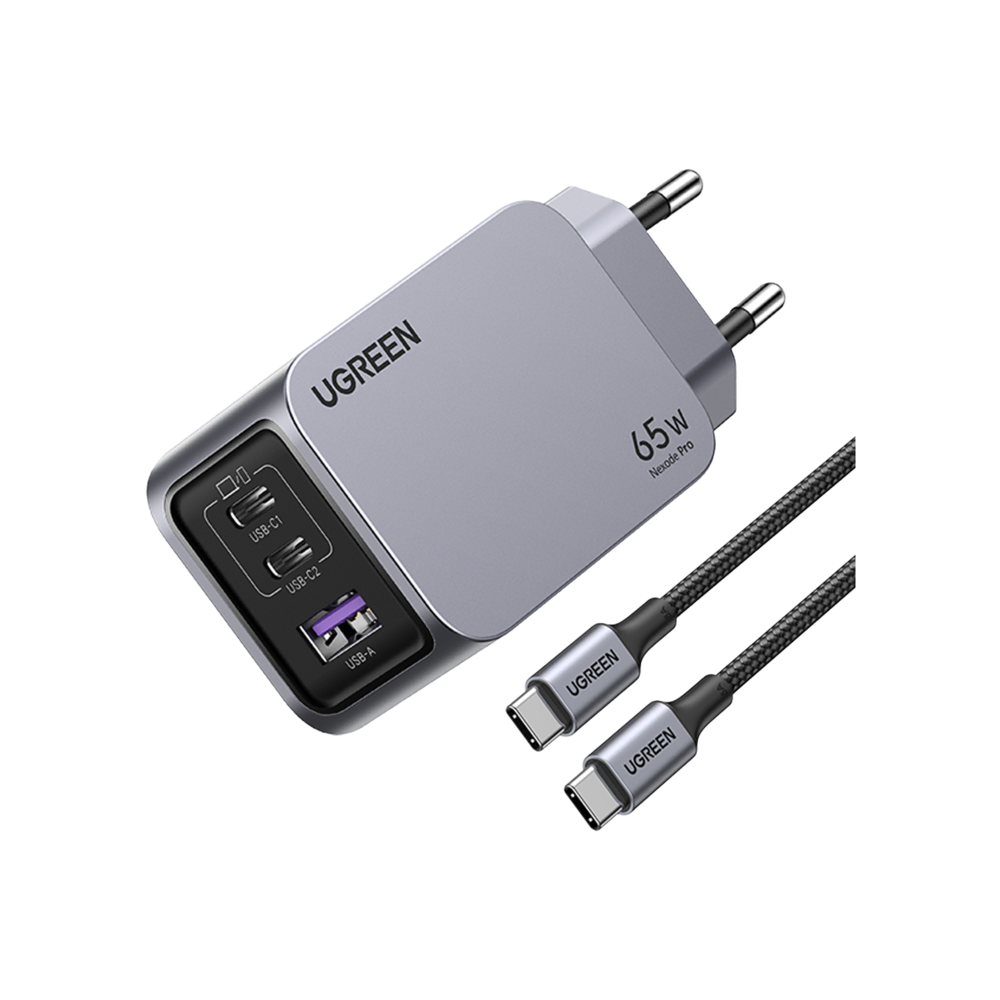 UGREEN Nexode Pro 65W adaptör+100W kablo Cep Telefonu Aksesuar