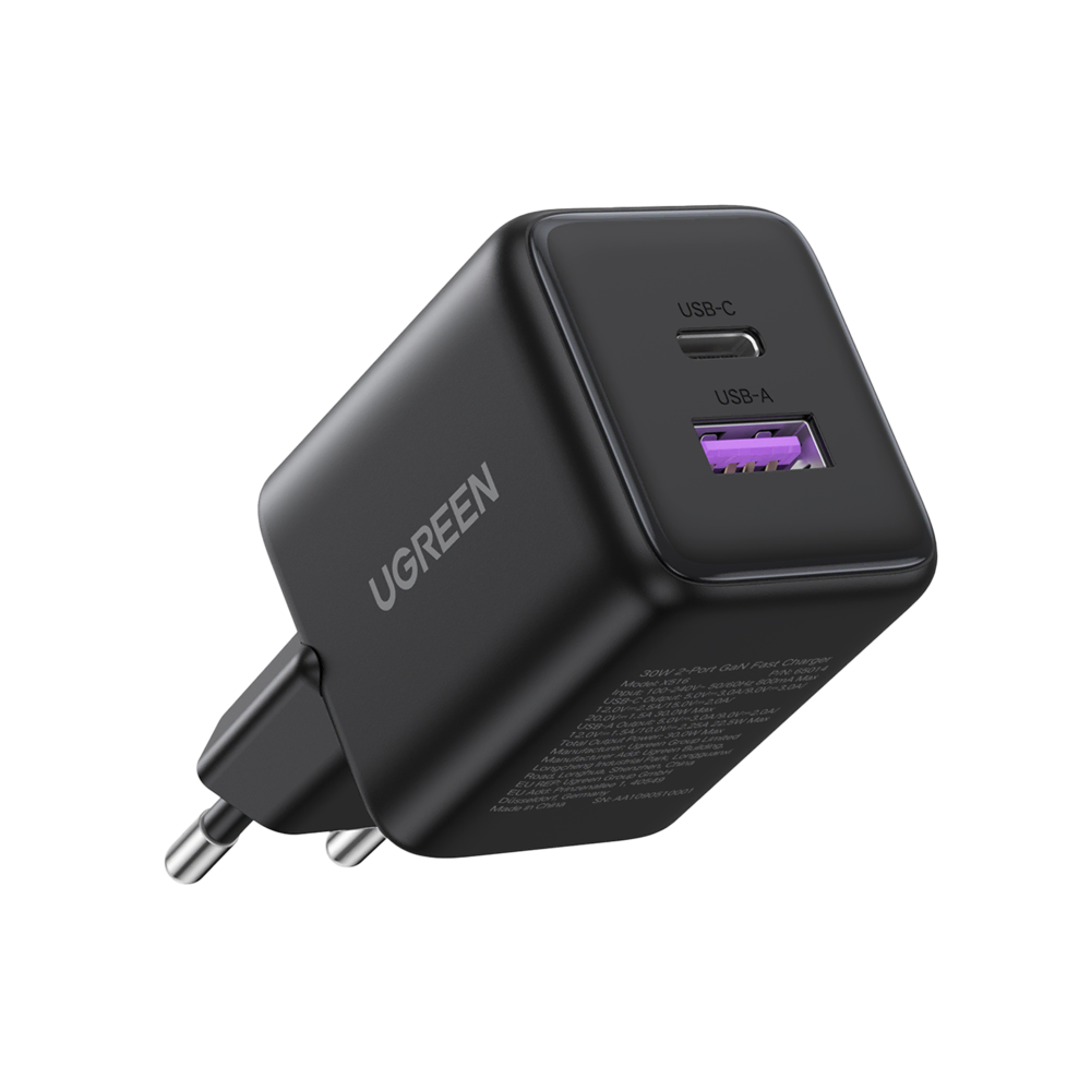 UGREEN 30W 2 Portlu Hızlı Şarj Cihzı Syh Cep Telefonu Aksesuar