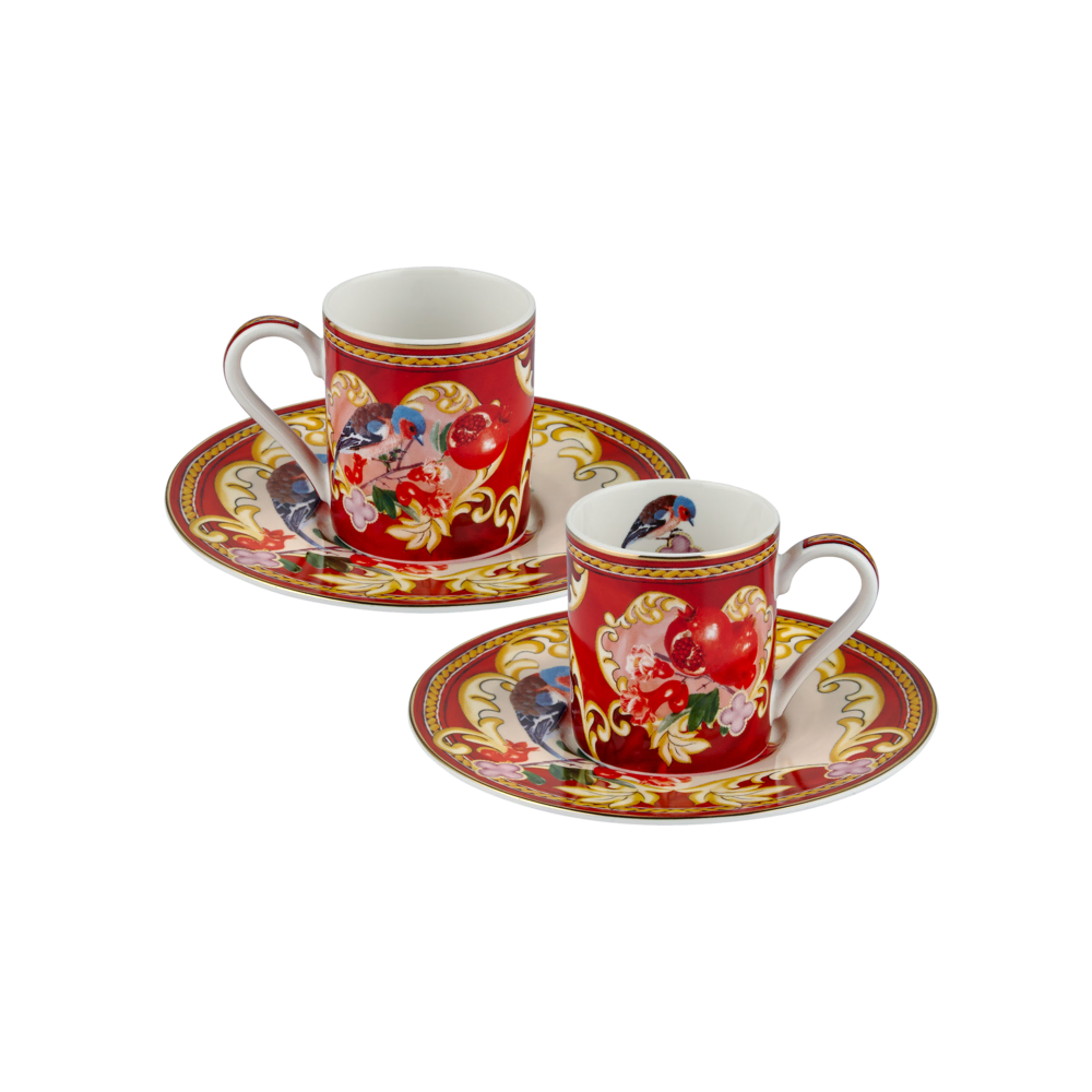 Chiara Alessi Capri Kırmızı Fincan Seti Kahve Fincanları